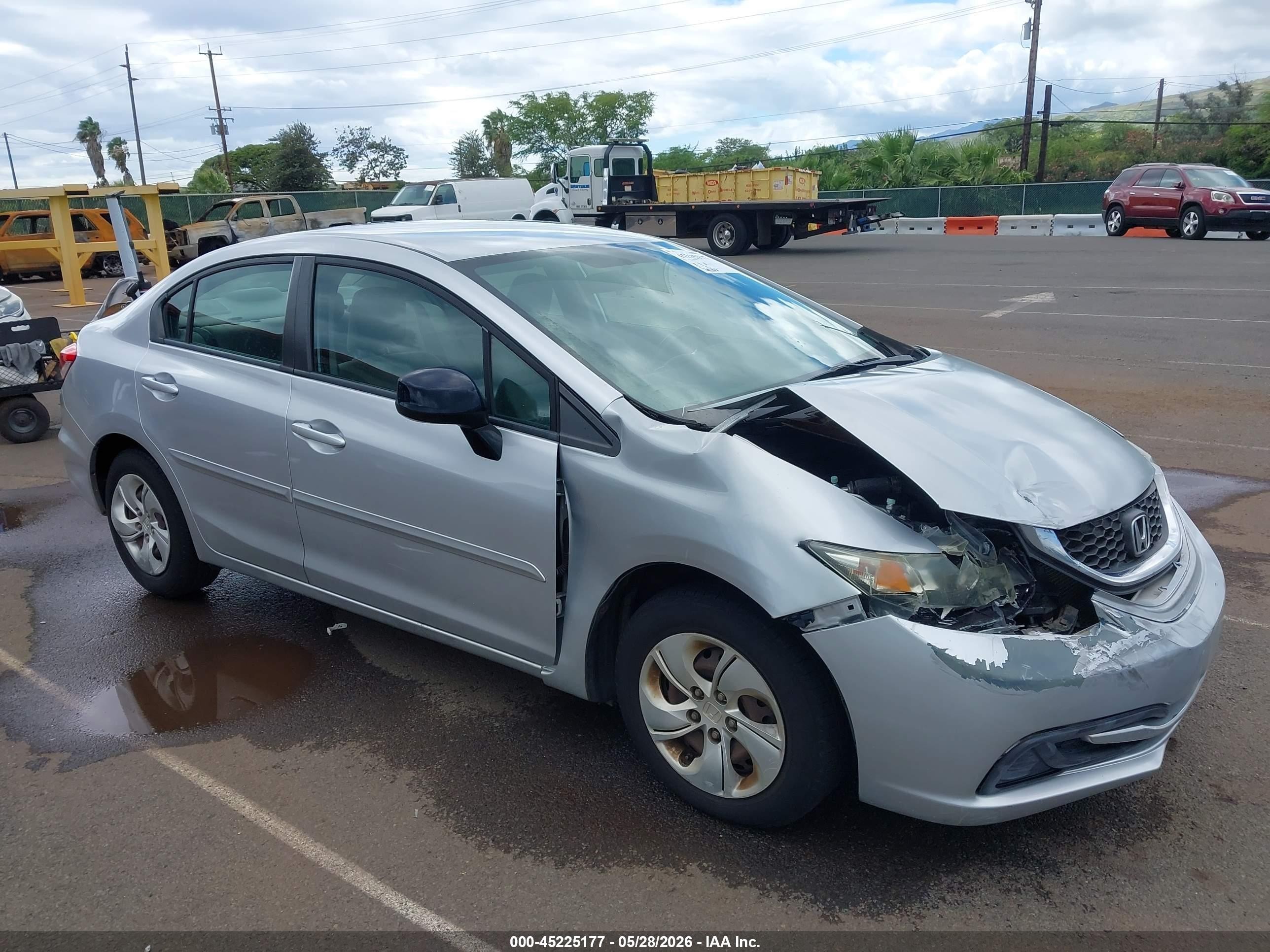 2013 Honda Civic Lx Silver vin: 19XFB2F59DE025236