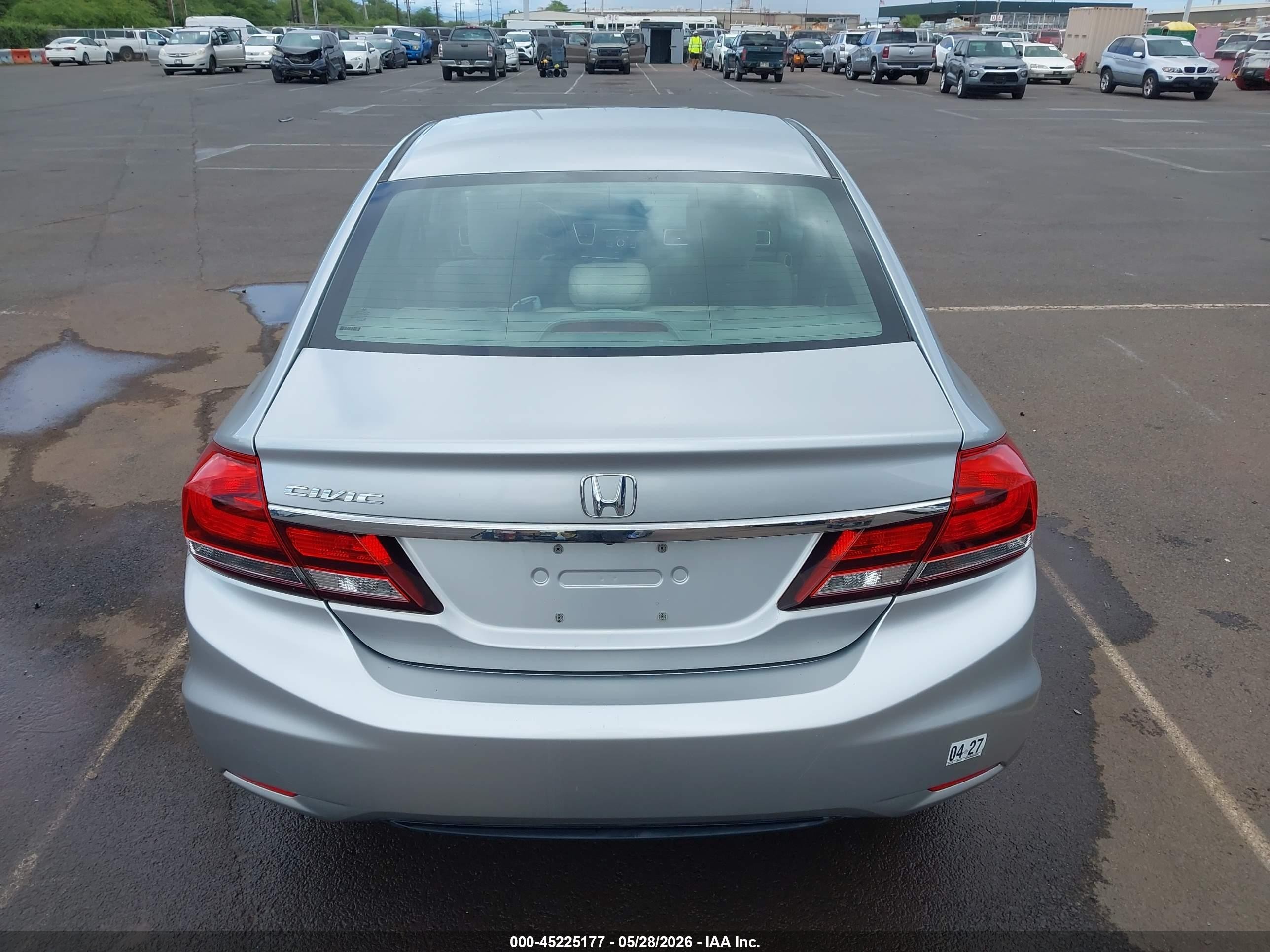 2013 Honda Civic Lx Silver vin: 19XFB2F59DE025236