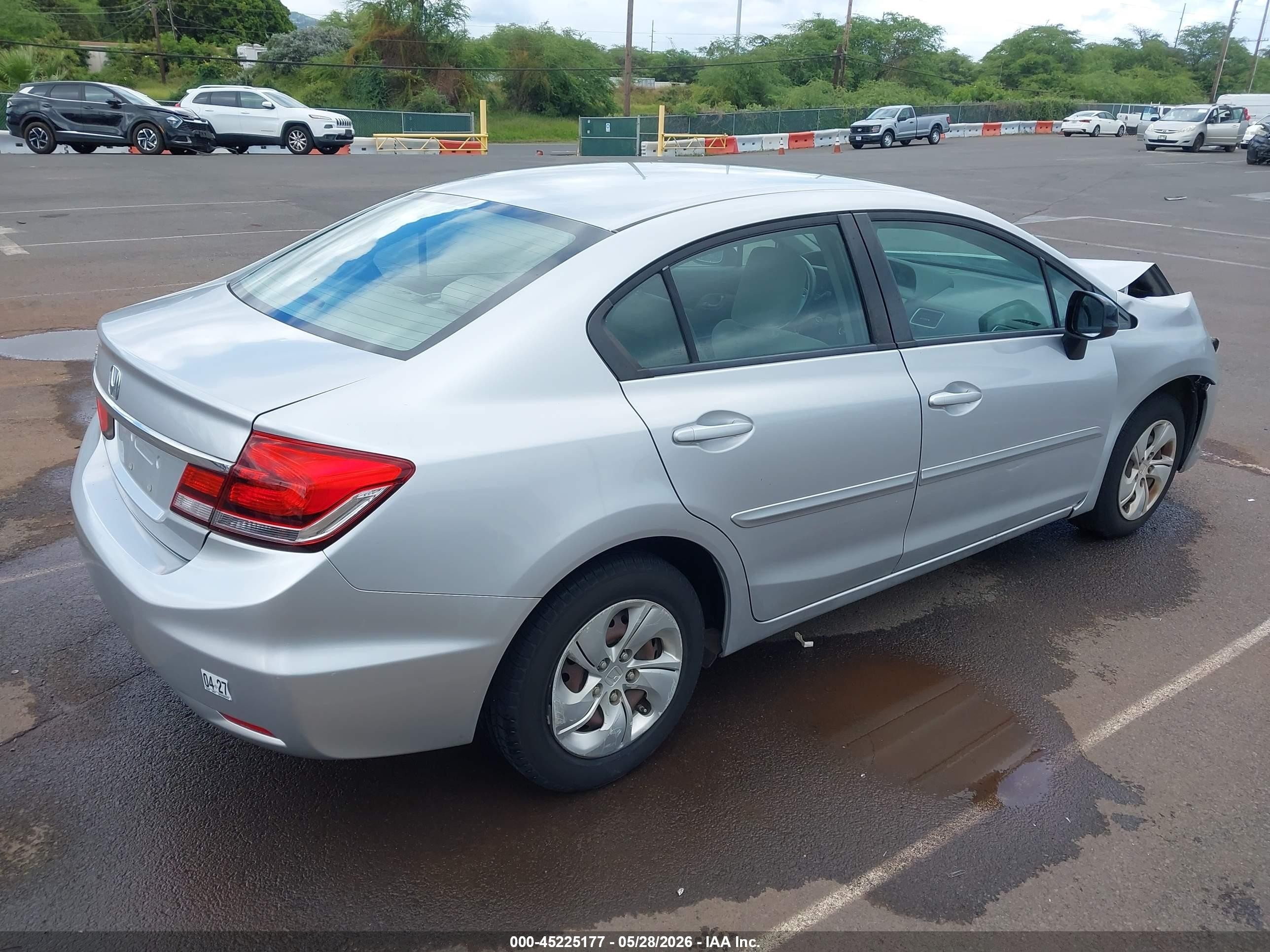 2013 Honda Civic Lx Silver vin: 19XFB2F59DE025236