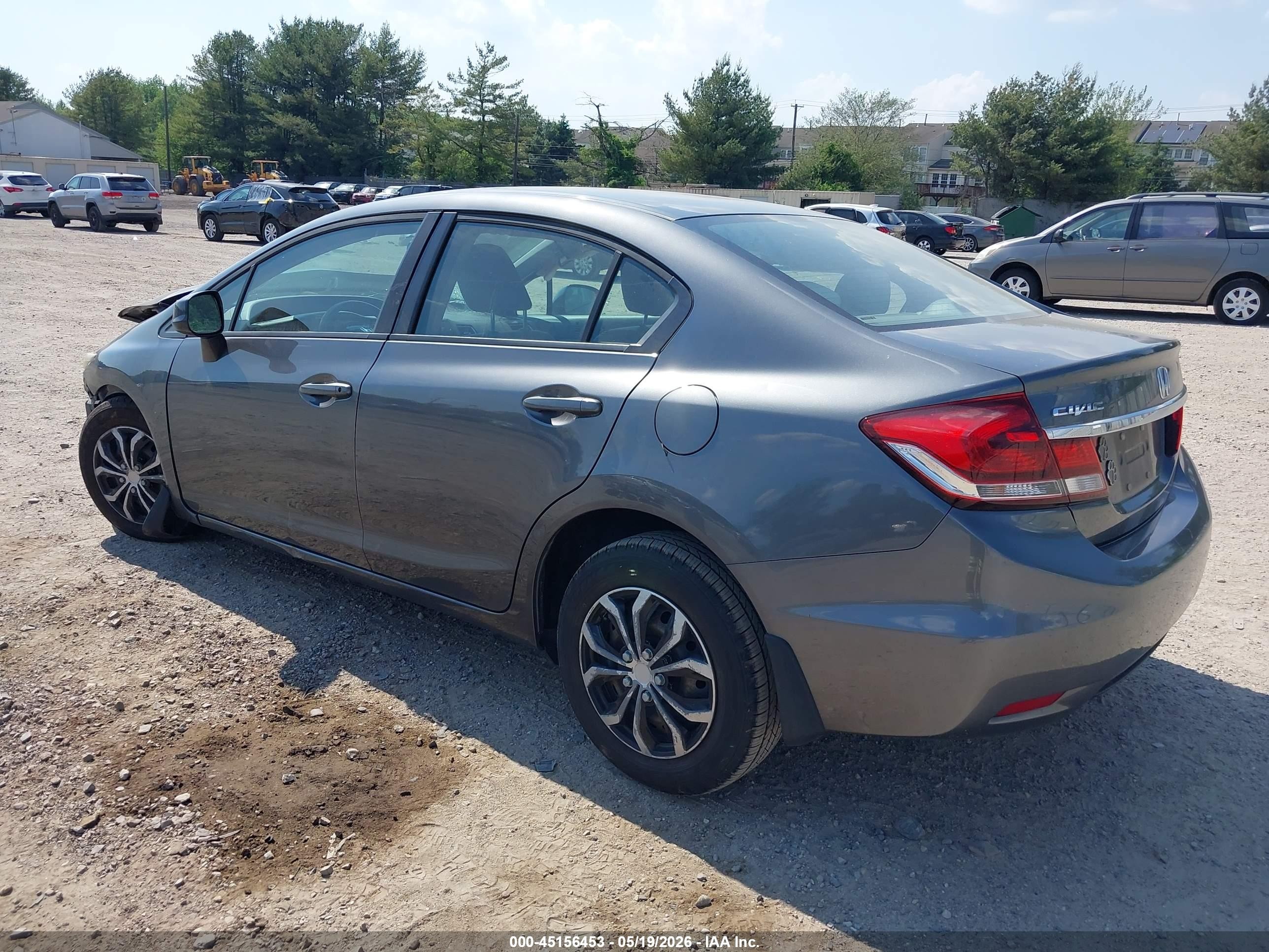 2013 Honda Civic Lx Gray vin: 19XFB2F59DE026046