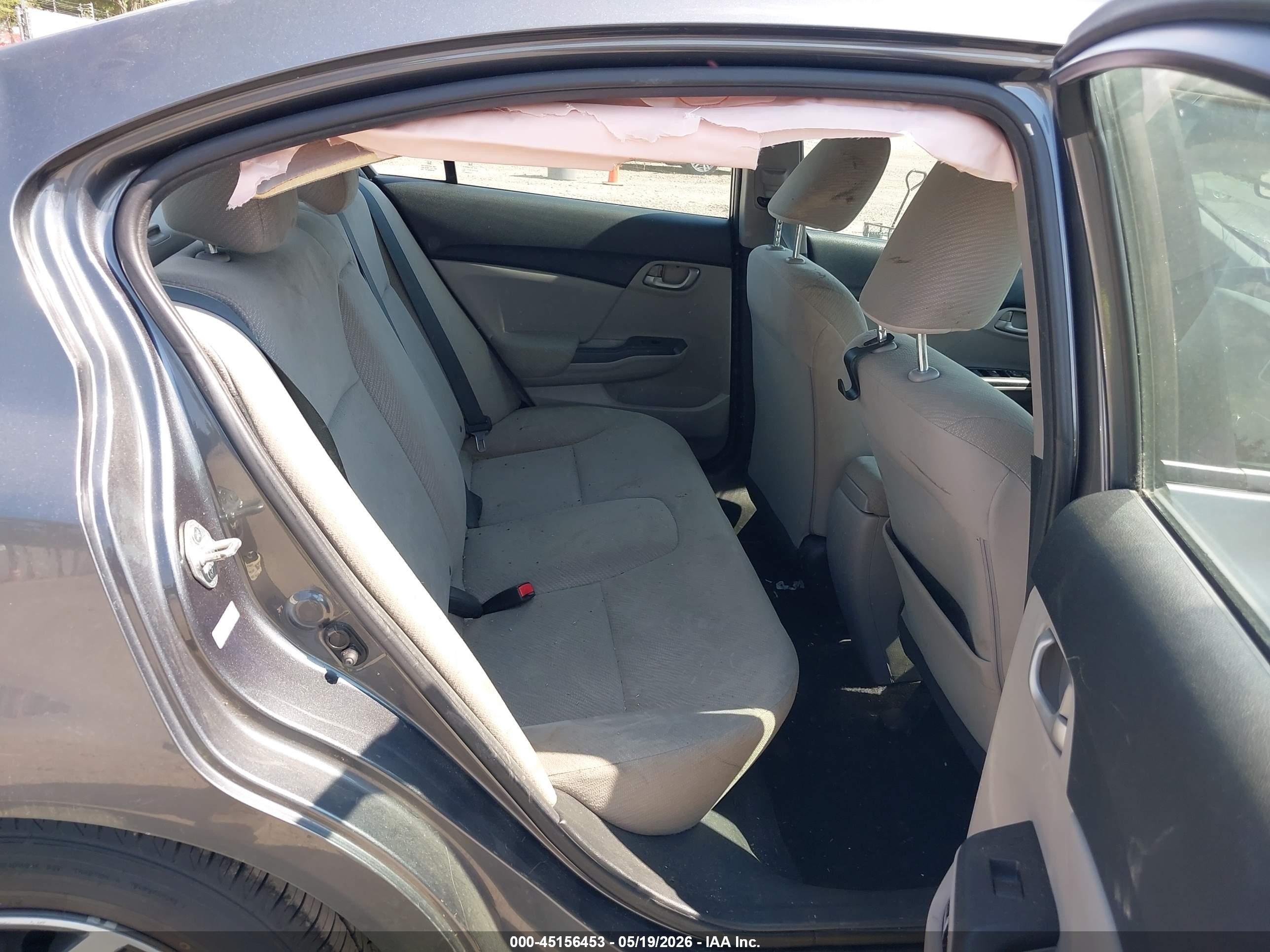 2013 Honda Civic Lx Gray vin: 19XFB2F59DE026046