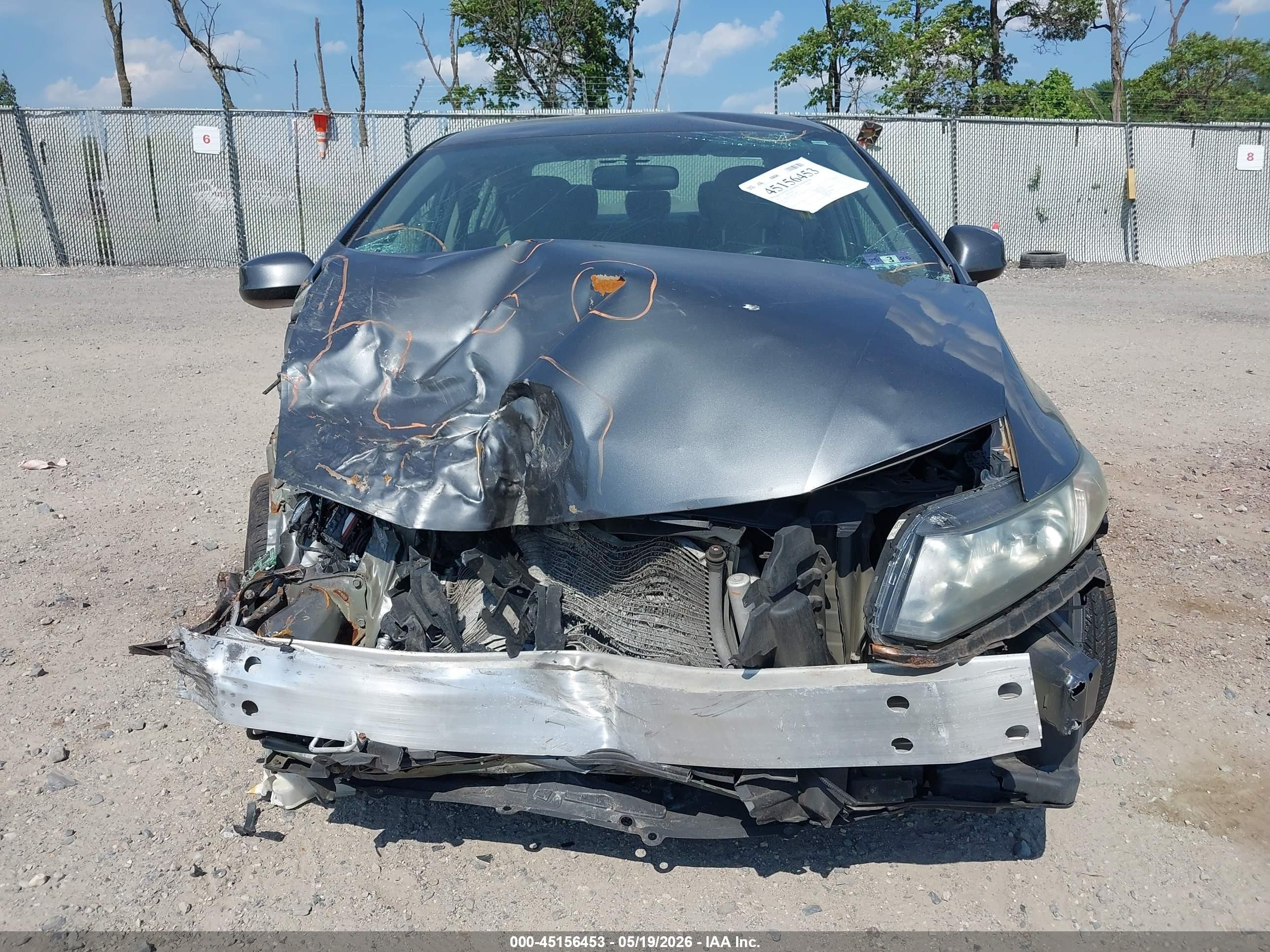 2013 Honda Civic Lx Gray vin: 19XFB2F59DE026046