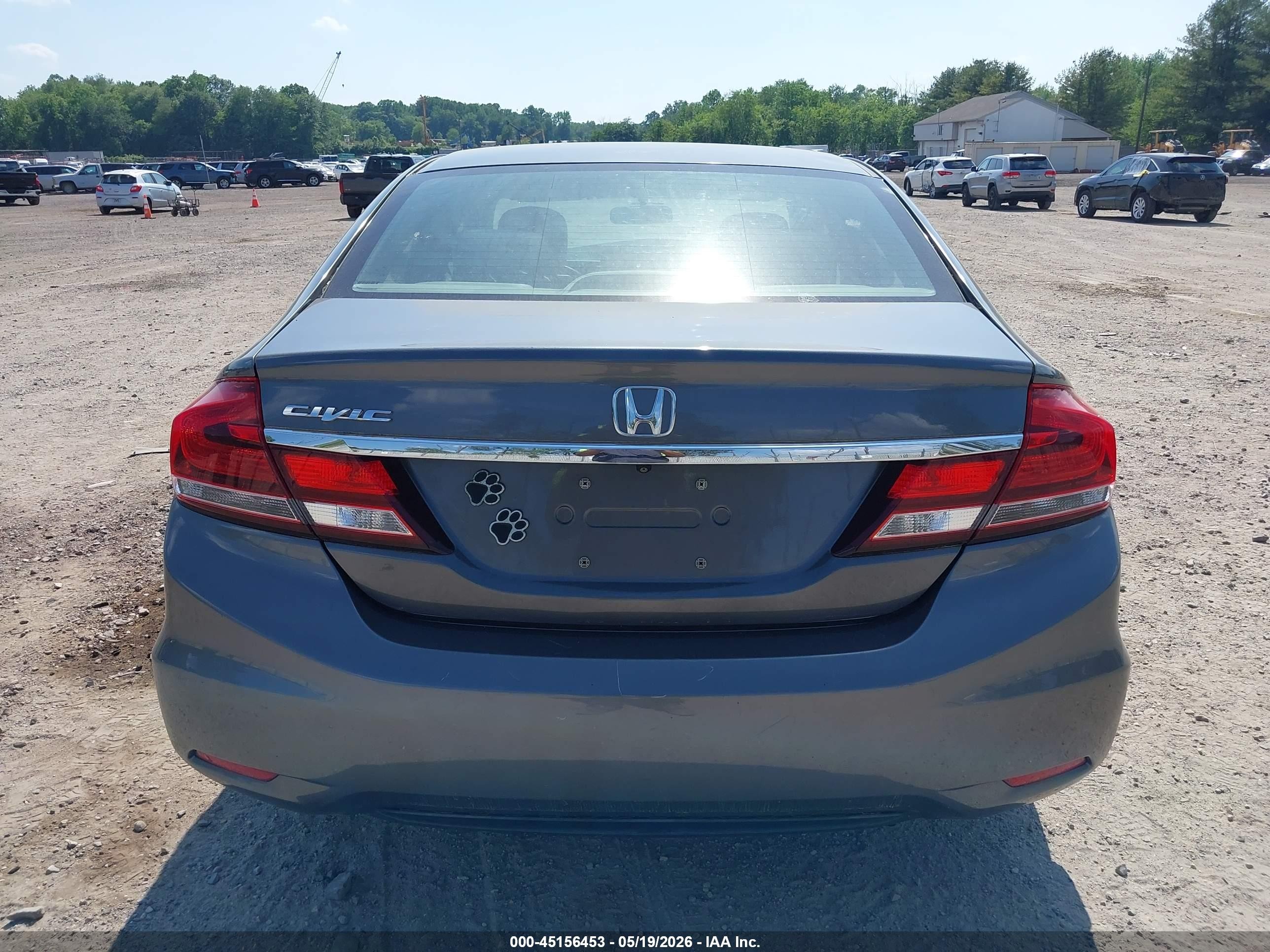 2013 Honda Civic Lx Gray vin: 19XFB2F59DE026046
