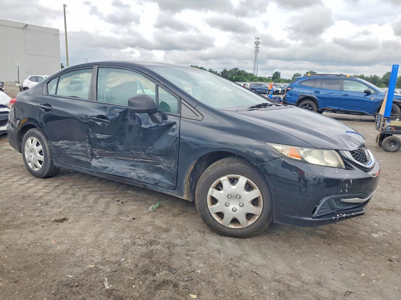 2013 Honda Civic Lx Black vin: 19XFB2F59DE026516