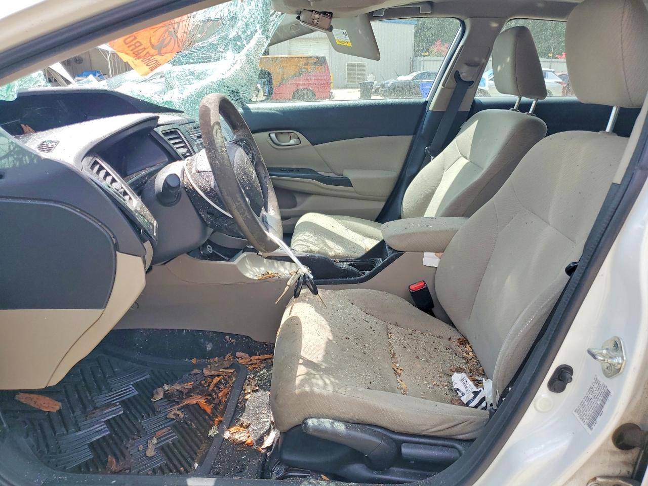 2013 Honda Civic Lx White vin: 19XFB2F59DE030226