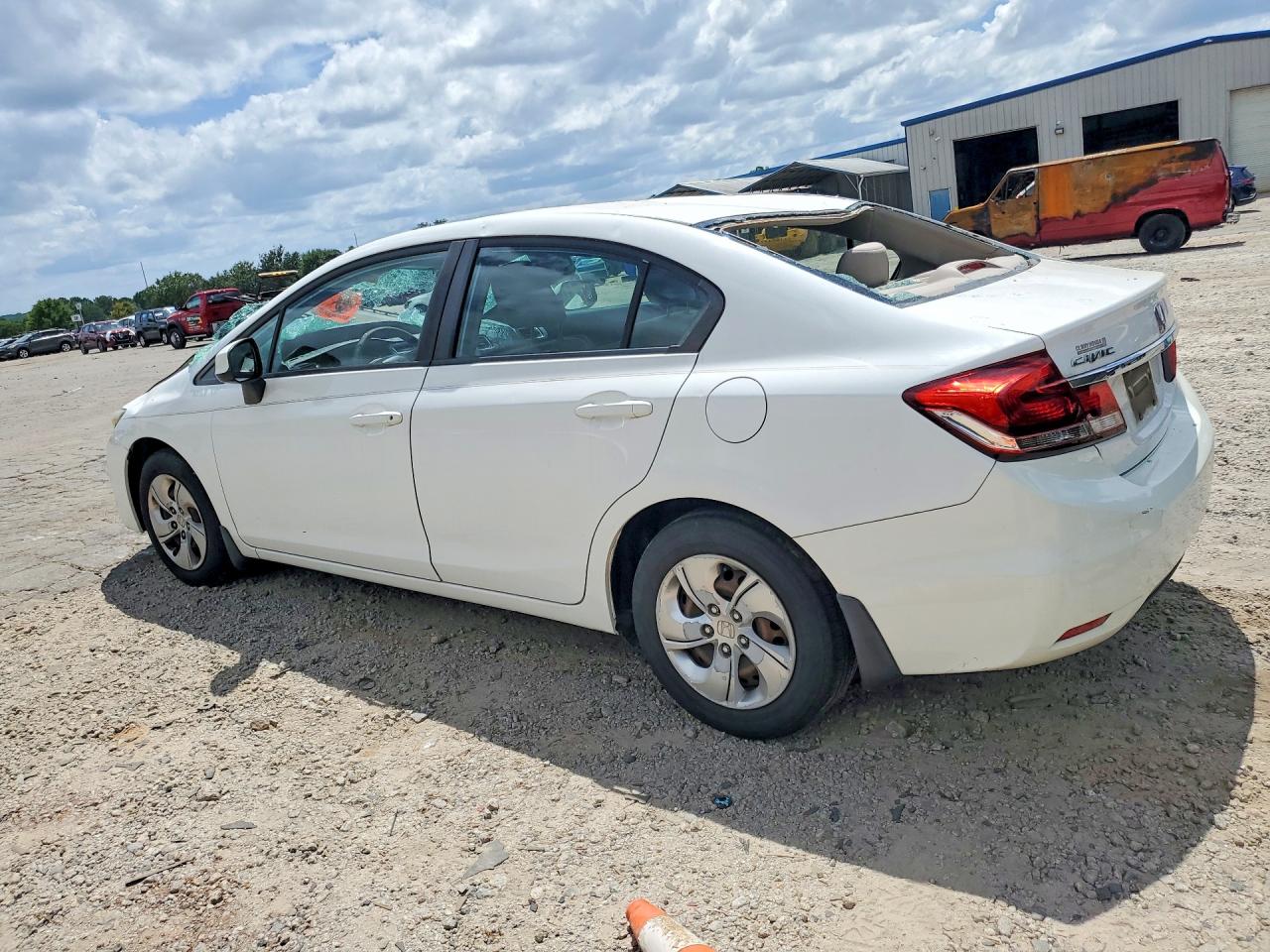 2013 Honda Civic Lx White vin: 19XFB2F59DE030226