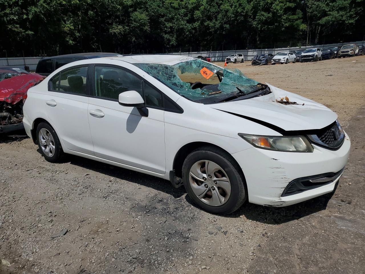 2013 Honda Civic Lx White vin: 19XFB2F59DE030226