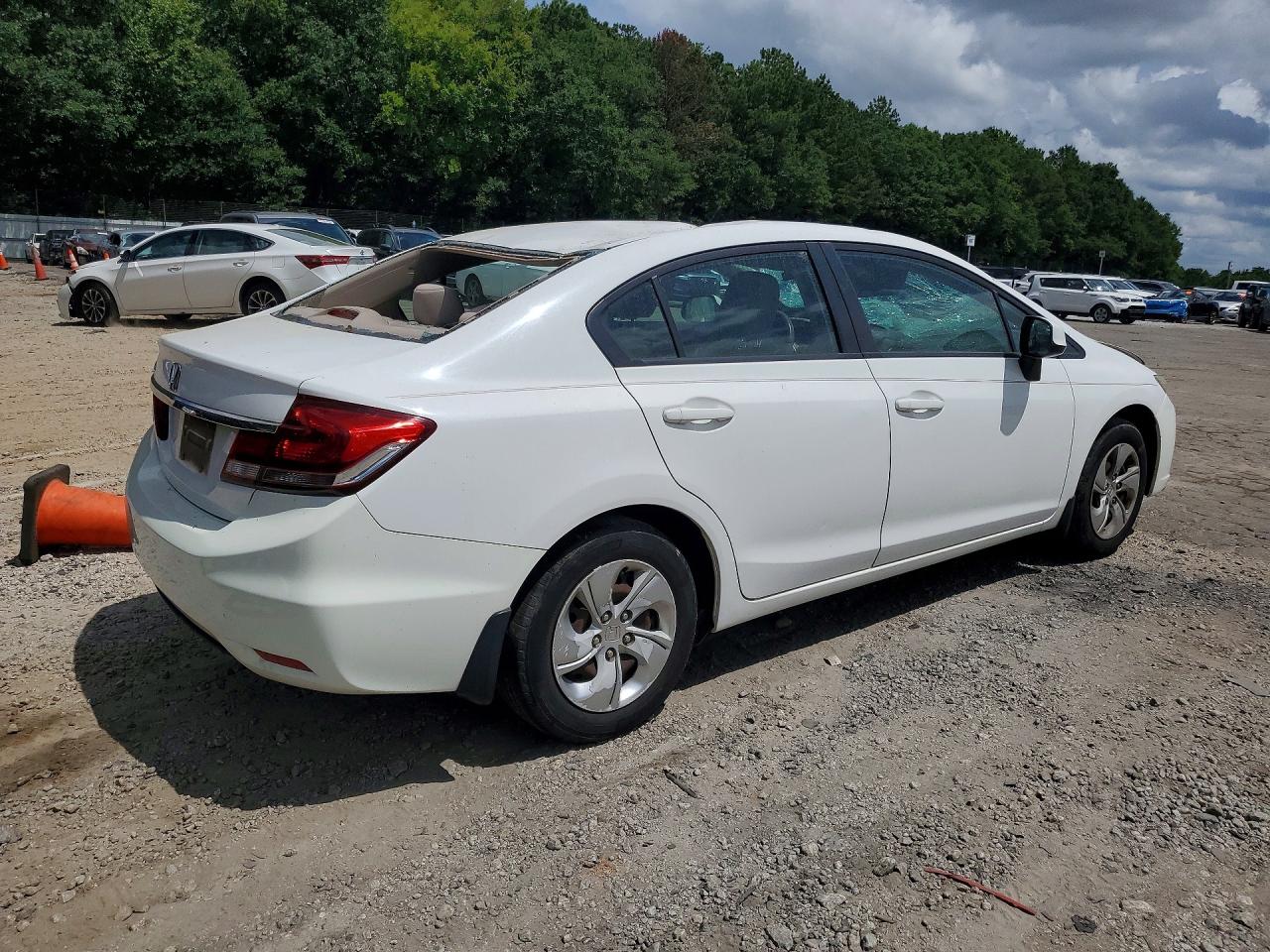 2013 Honda Civic Lx White vin: 19XFB2F59DE030226