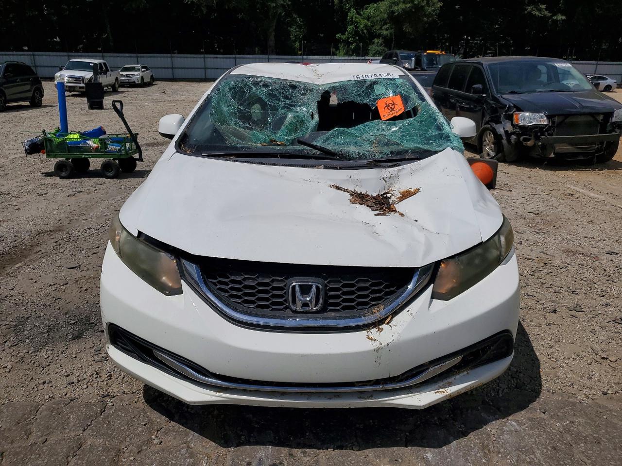 2013 Honda Civic Lx White vin: 19XFB2F59DE030226