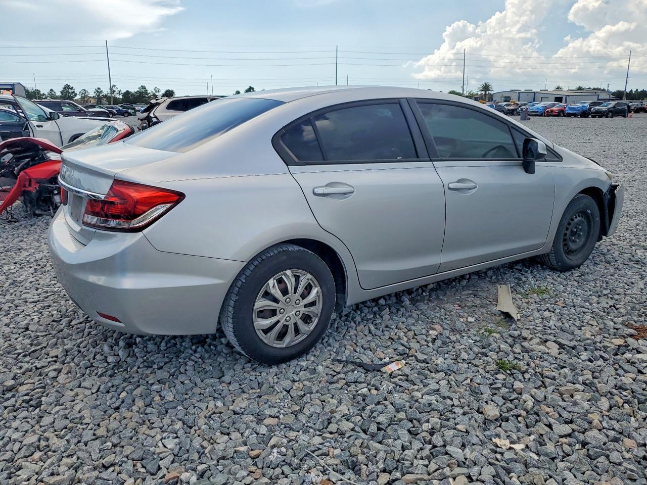 2013 Honda Civic Lx Silver vin: 19XFB2F59DE037743