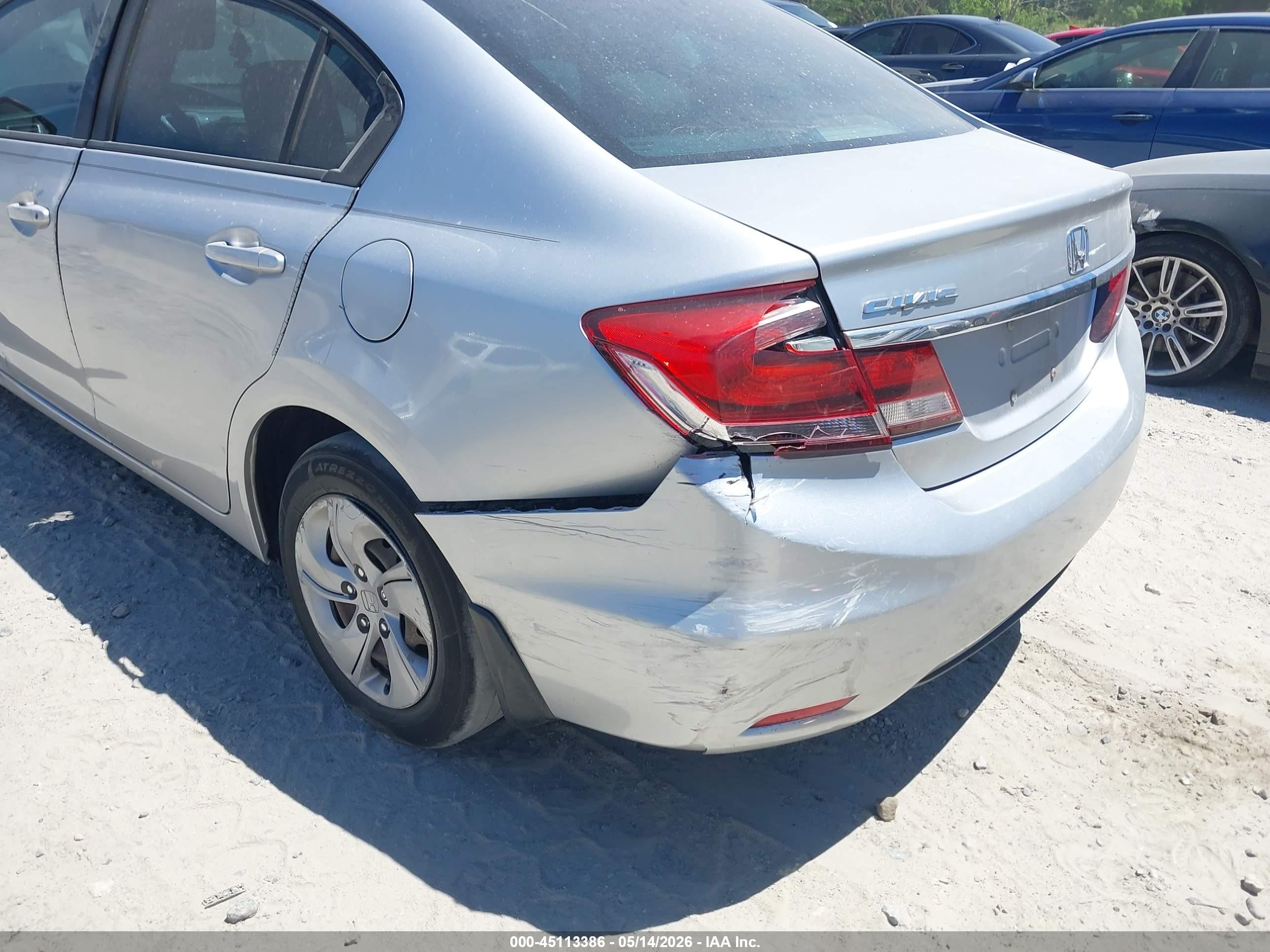 2013 Honda Civic Lx Silver vin: 19XFB2F59DE040738