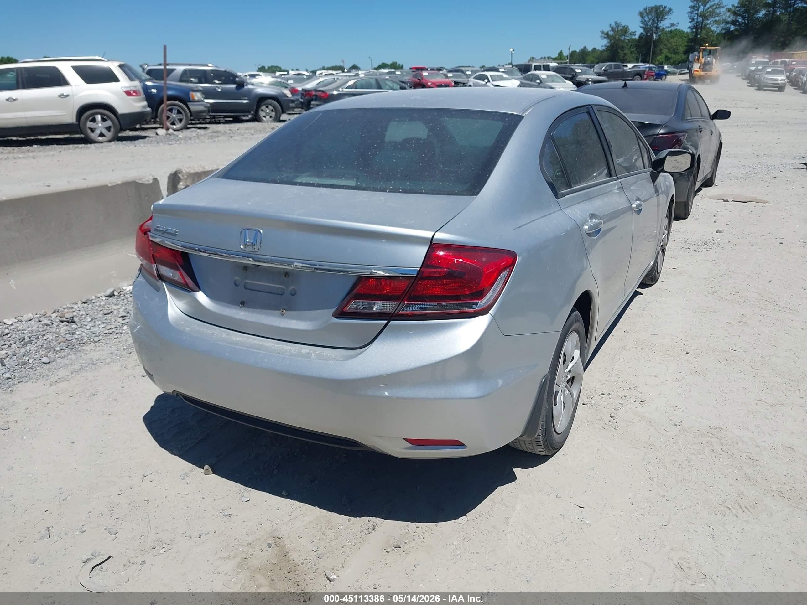 2013 Honda Civic Lx Silver vin: 19XFB2F59DE040738