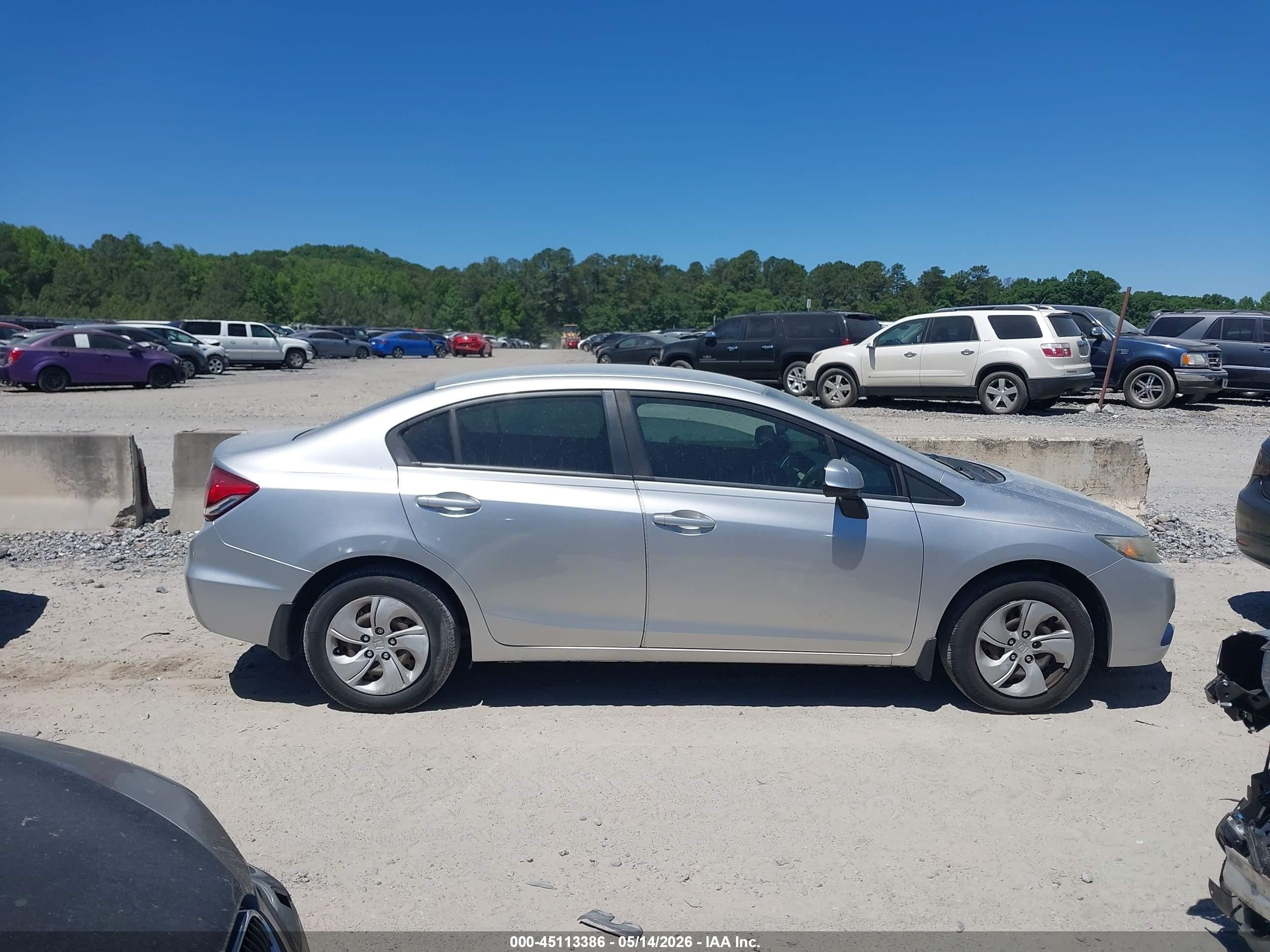 2013 Honda Civic Lx Silver vin: 19XFB2F59DE040738