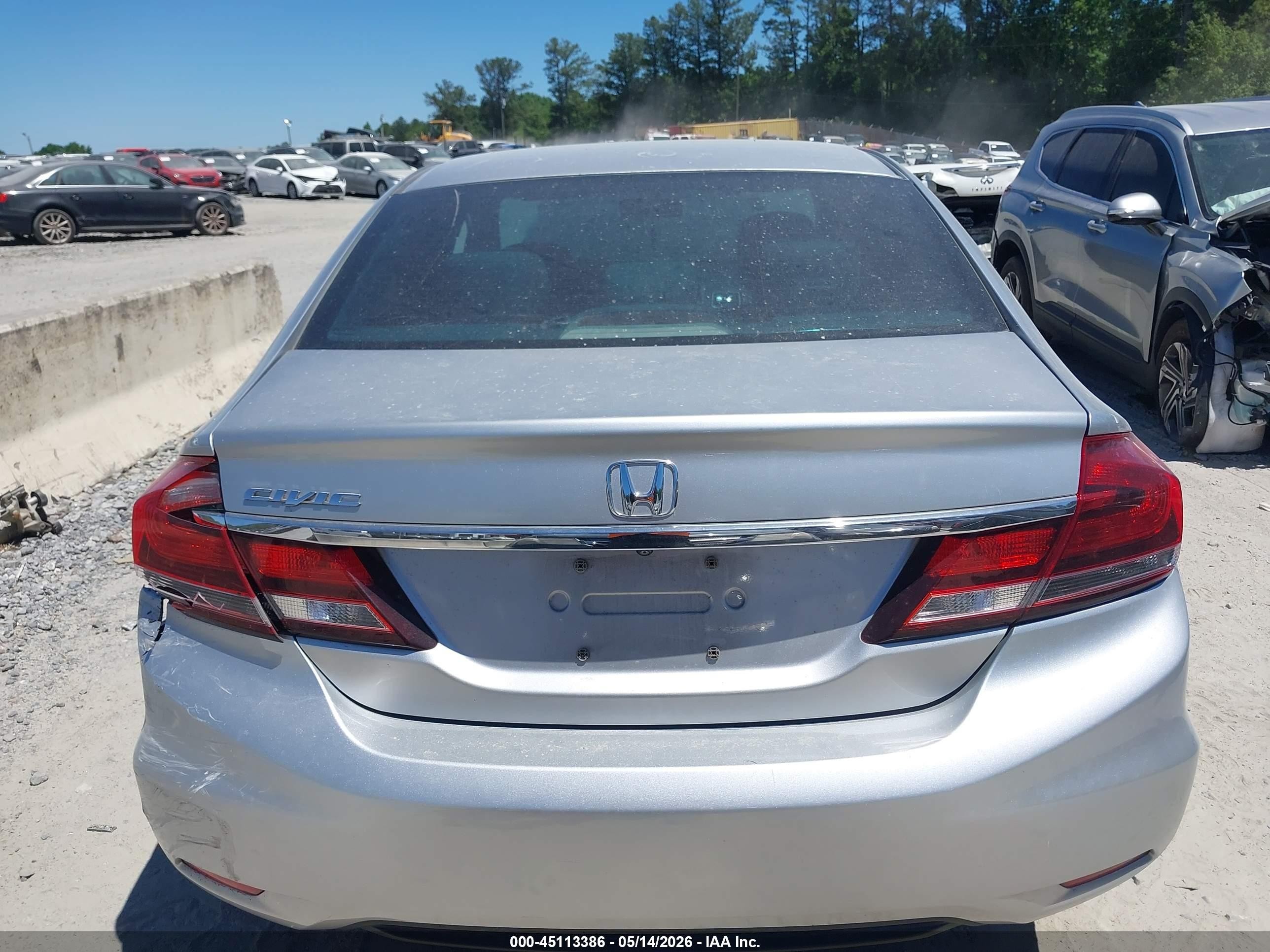 2013 Honda Civic Lx Silver vin: 19XFB2F59DE040738