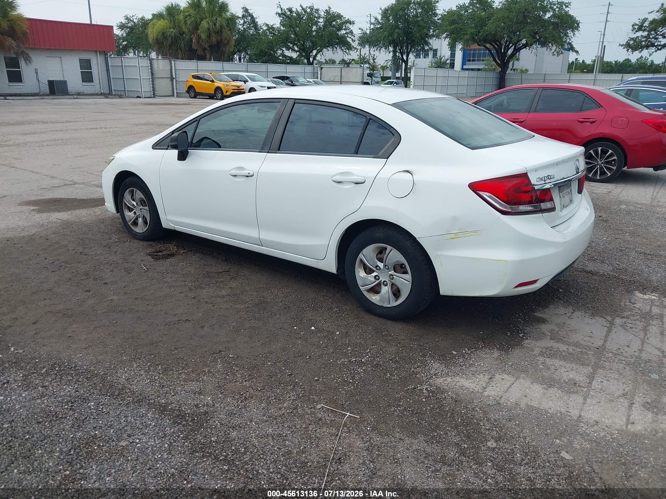 2013 Honda Civic Lx Белый vin: 19XFB2F59DE048998