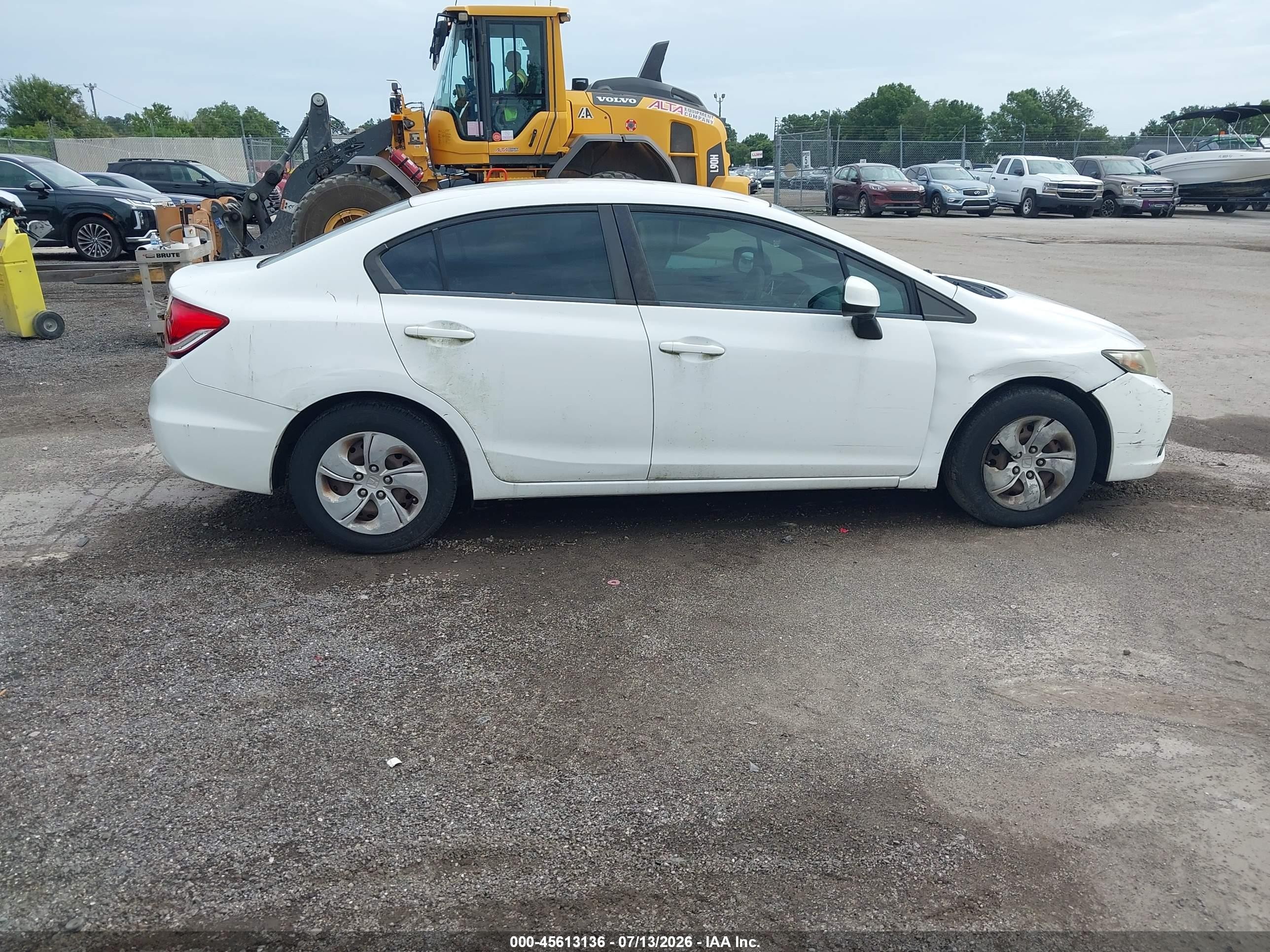 2013 Honda Civic Lx Белый vin: 19XFB2F59DE048998