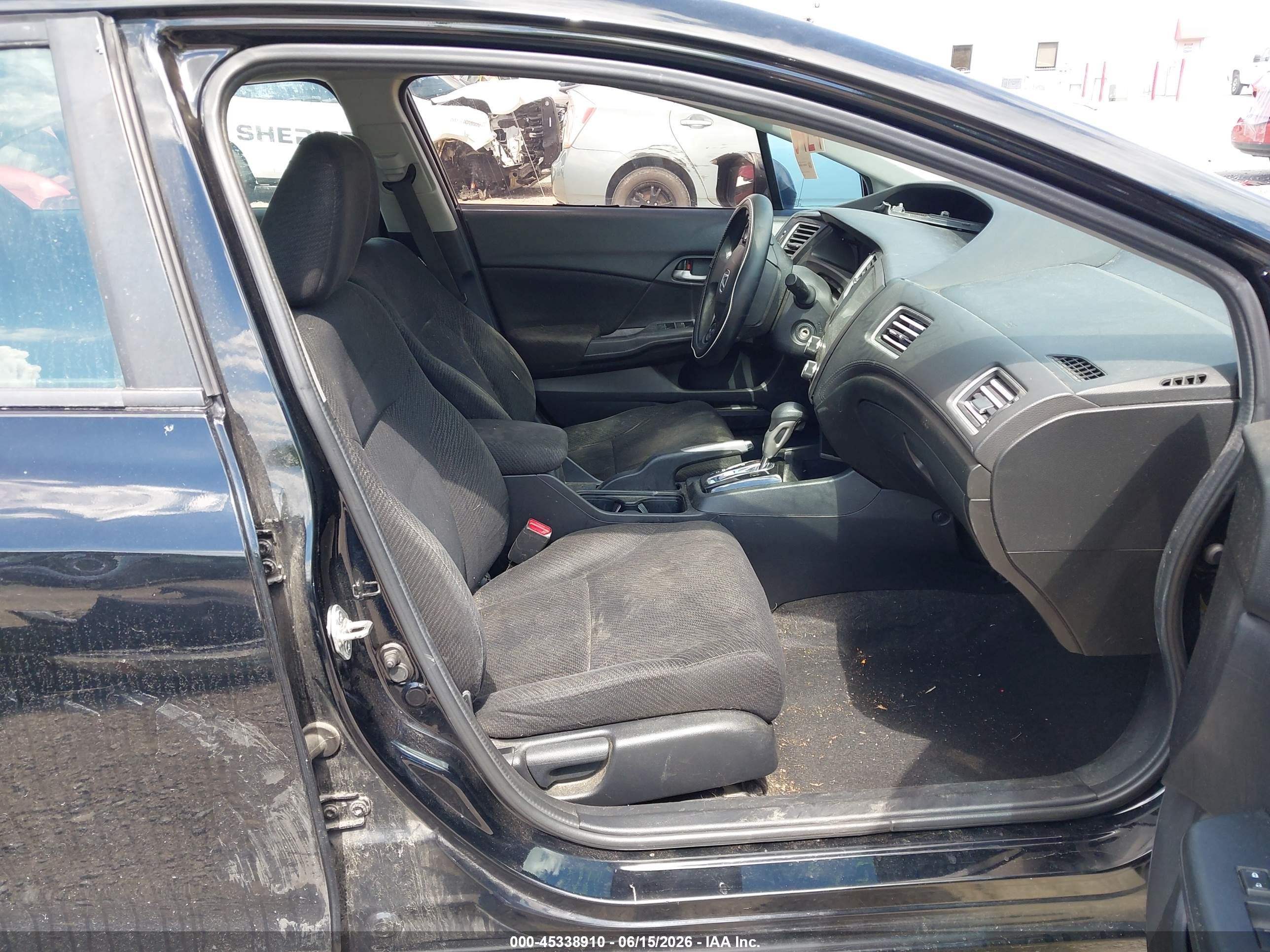 2013 Honda Civic Lx Black vin: 19XFB2F59DE054672