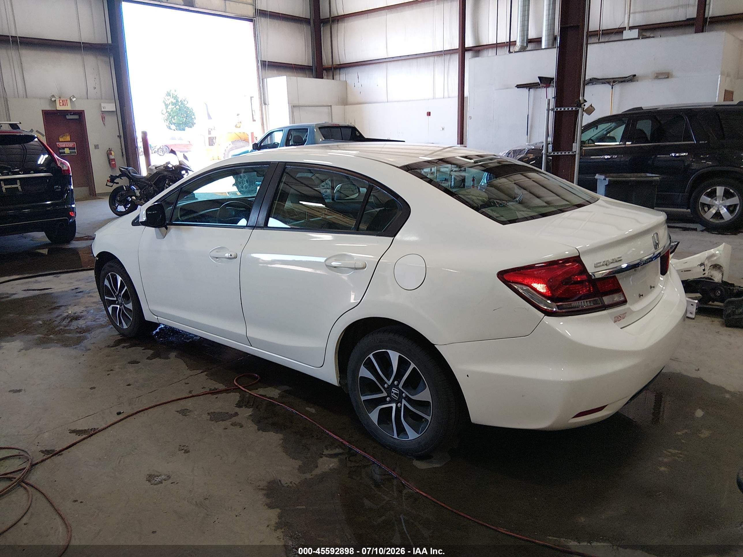 2013 Honda Civic Lx White vin: 19XFB2F59DE077269