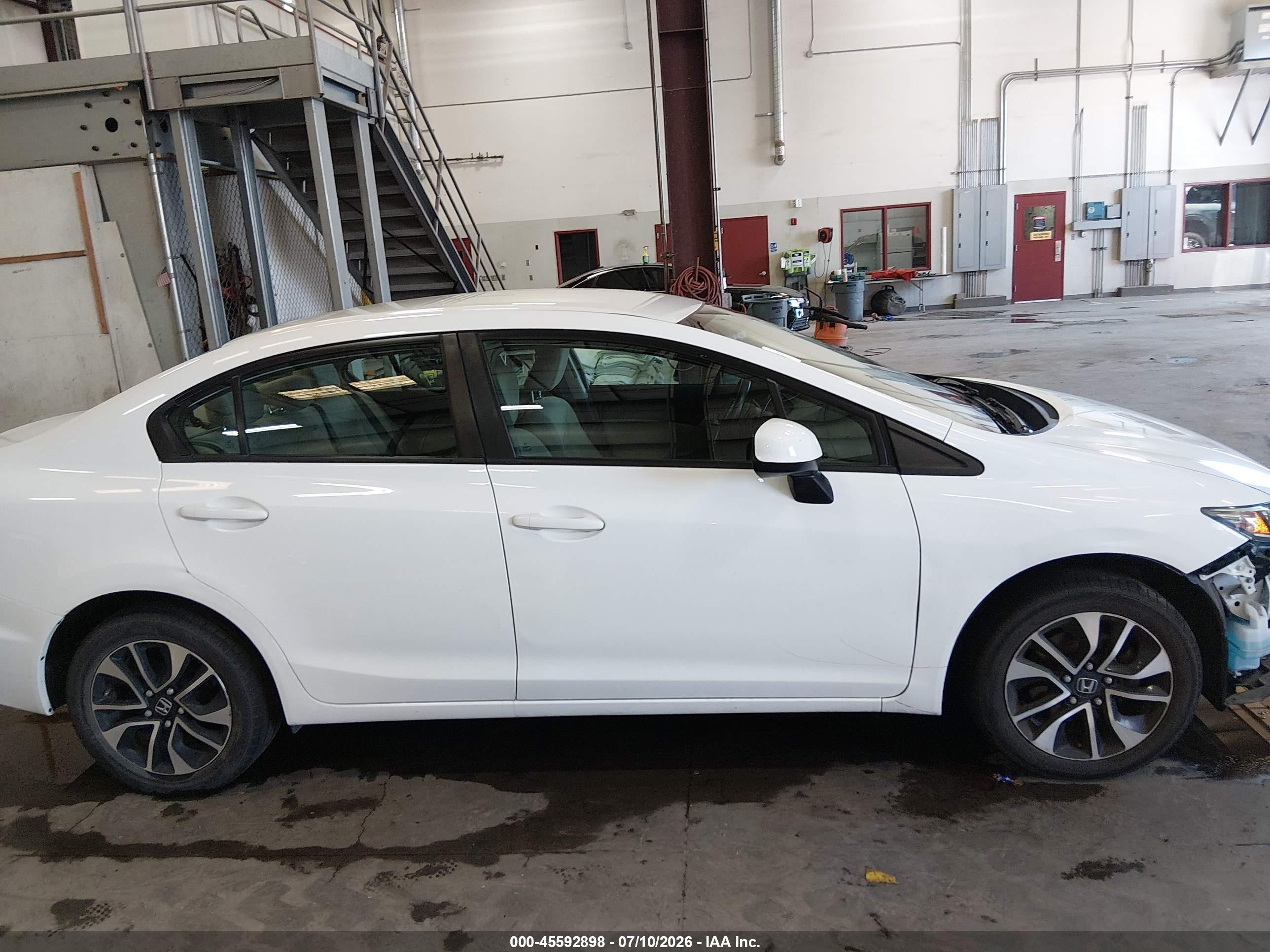 2013 Honda Civic Lx White vin: 19XFB2F59DE077269