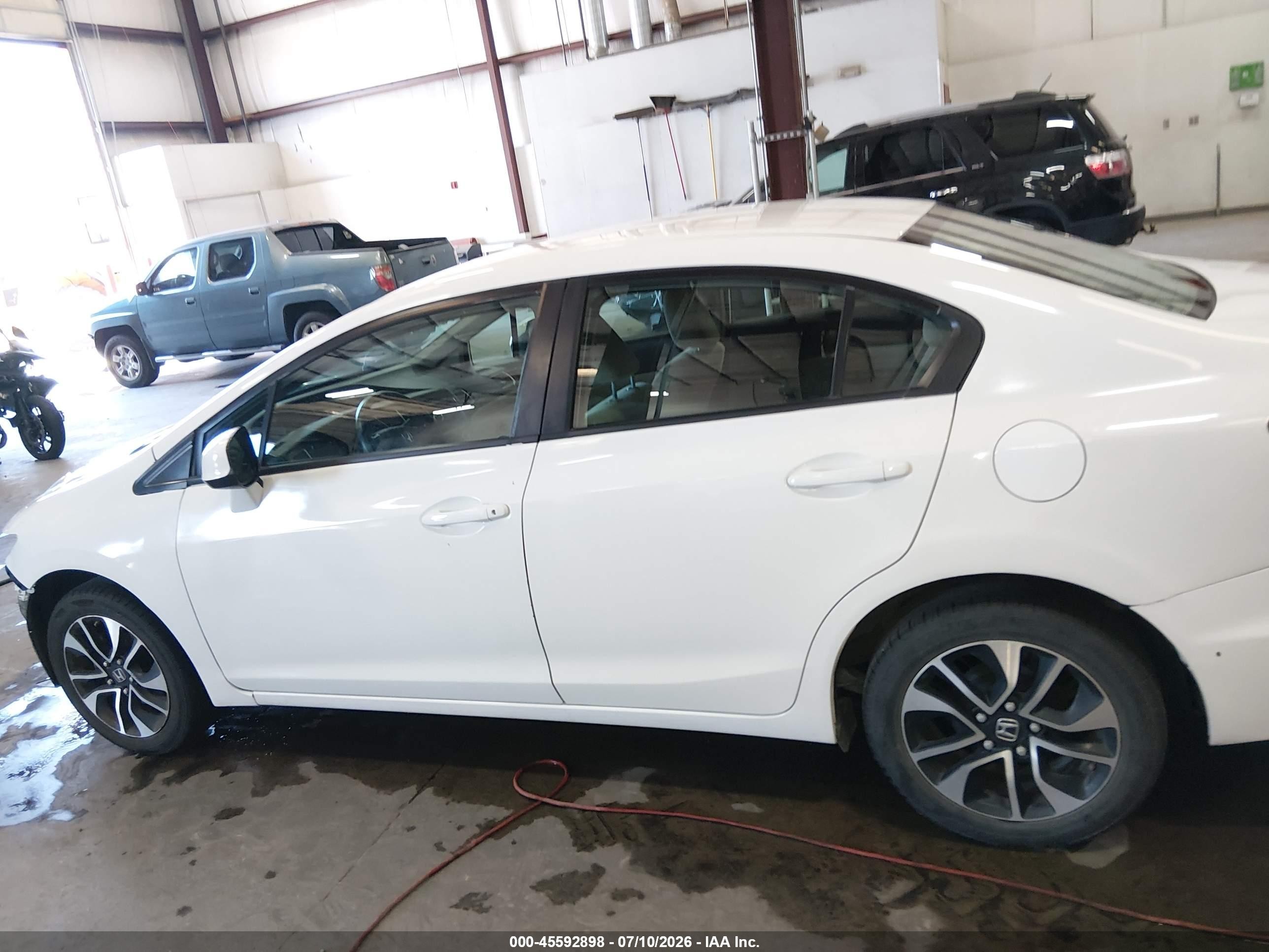 2013 Honda Civic Lx White vin: 19XFB2F59DE077269