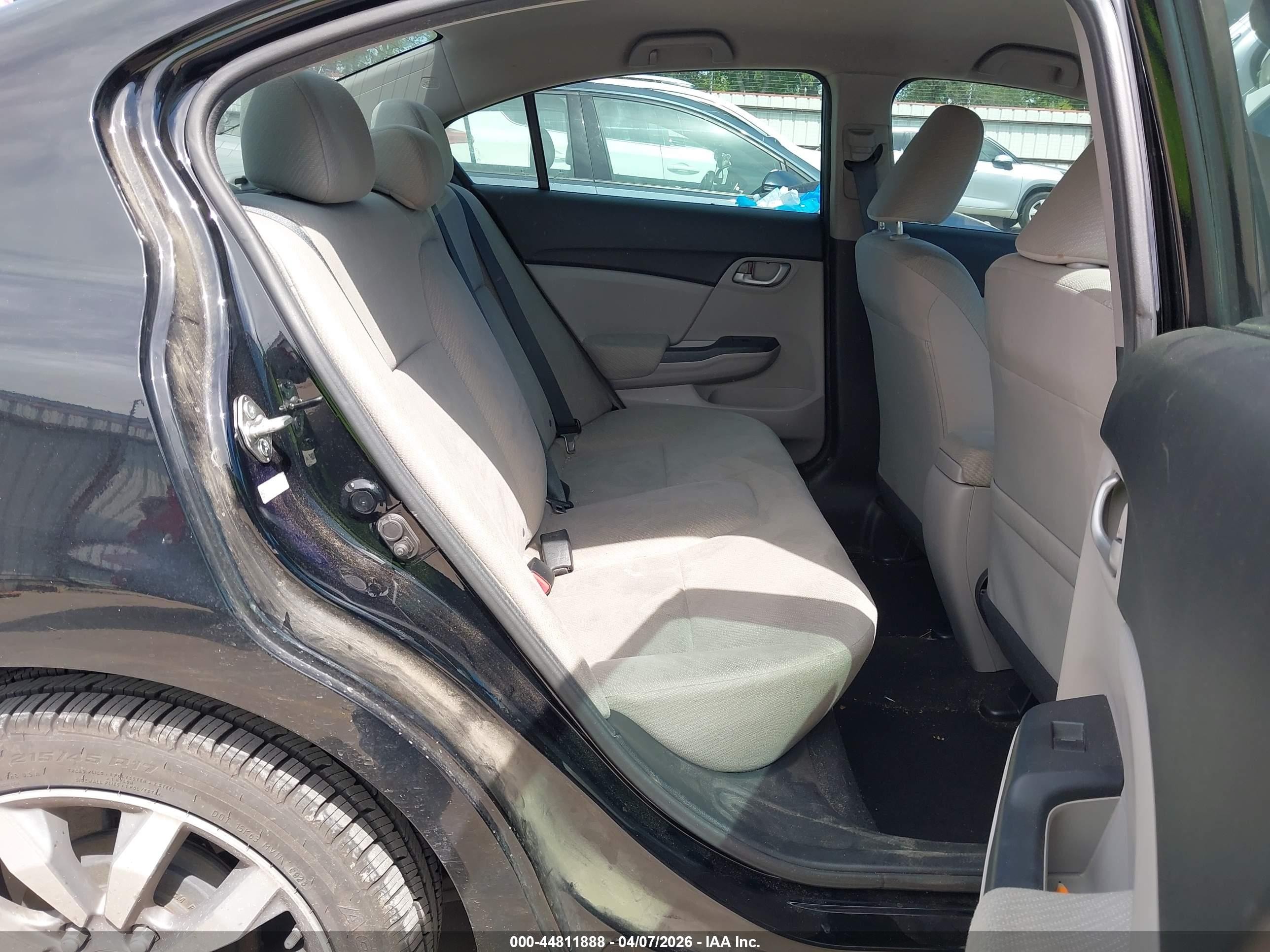 2013 Honda Civic Lx Black vin: 19XFB2F59DE083377