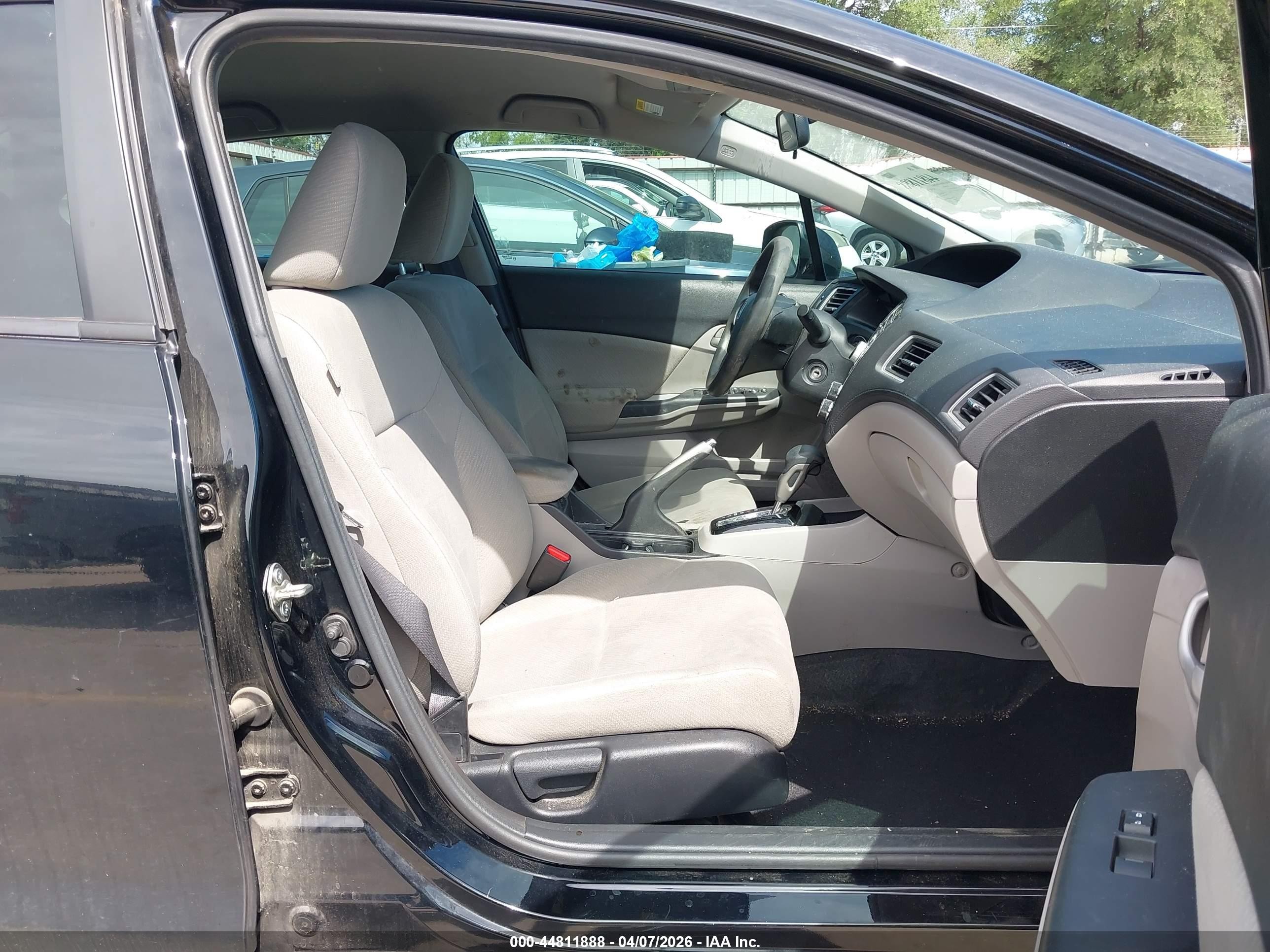 2013 Honda Civic Lx Black vin: 19XFB2F59DE083377