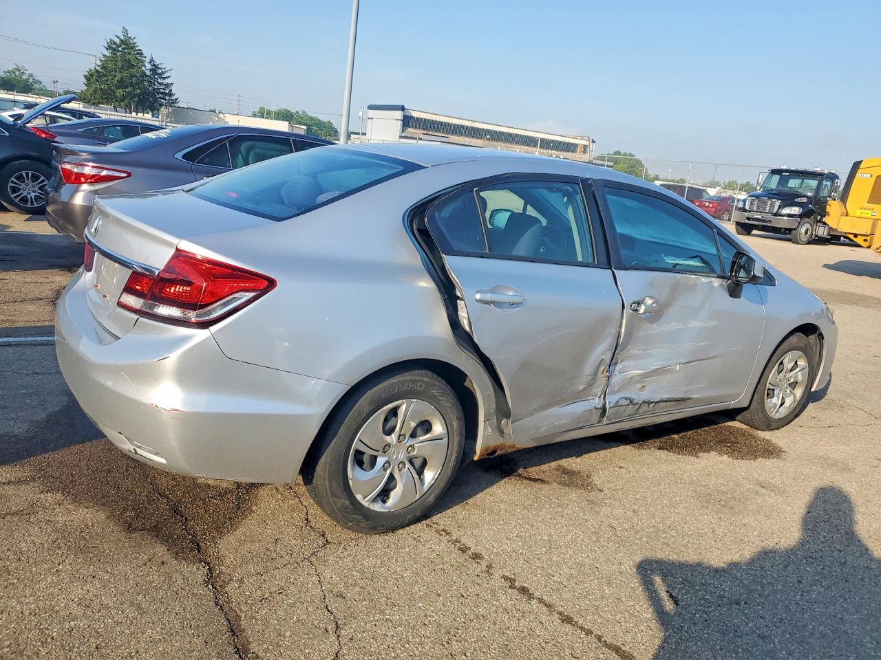 2013 Honda Civic Lx Silver vin: 19XFB2F59DE083444