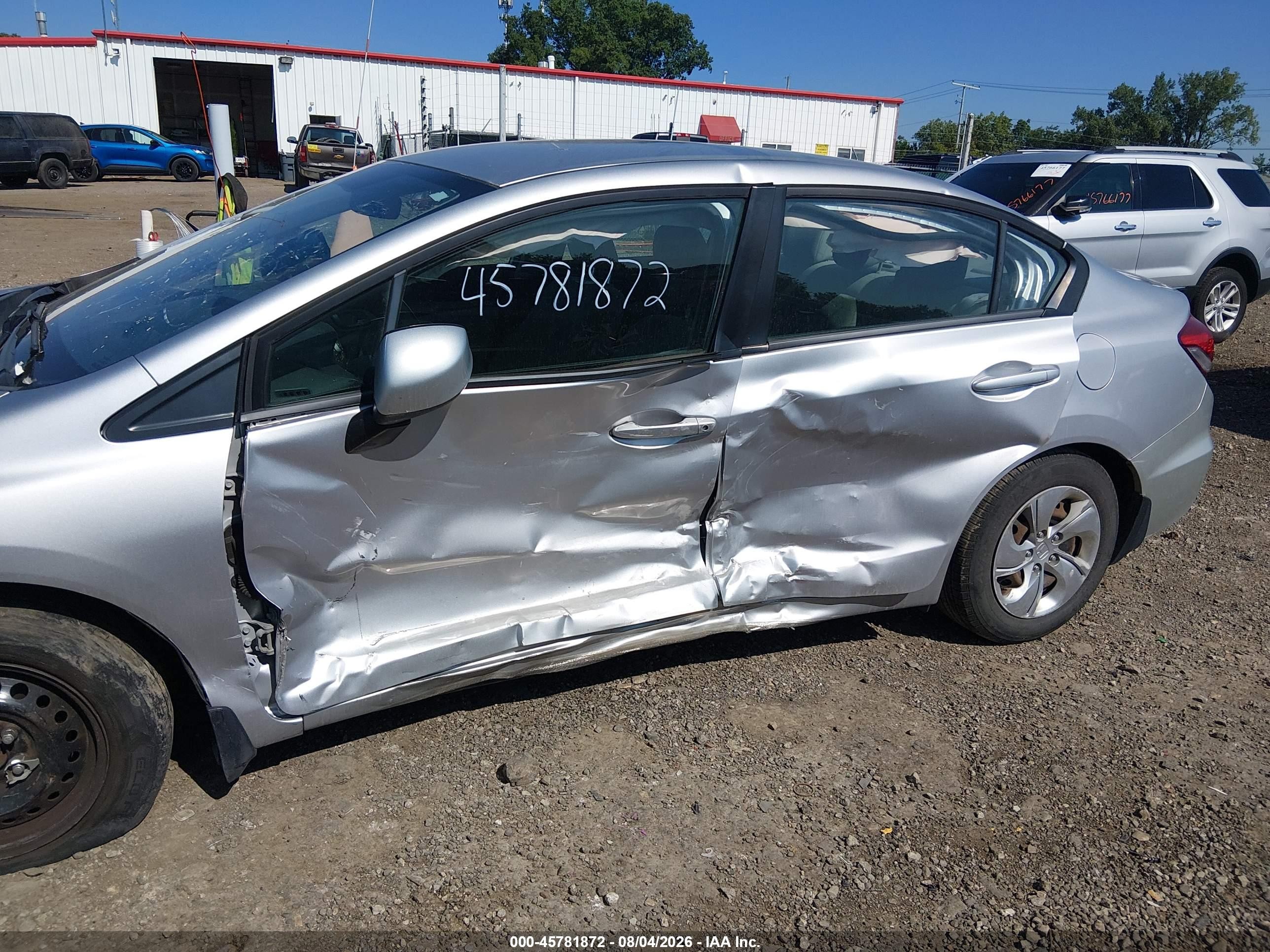2013 Honda Civic Lx Silver vin: 19XFB2F59DE090104
