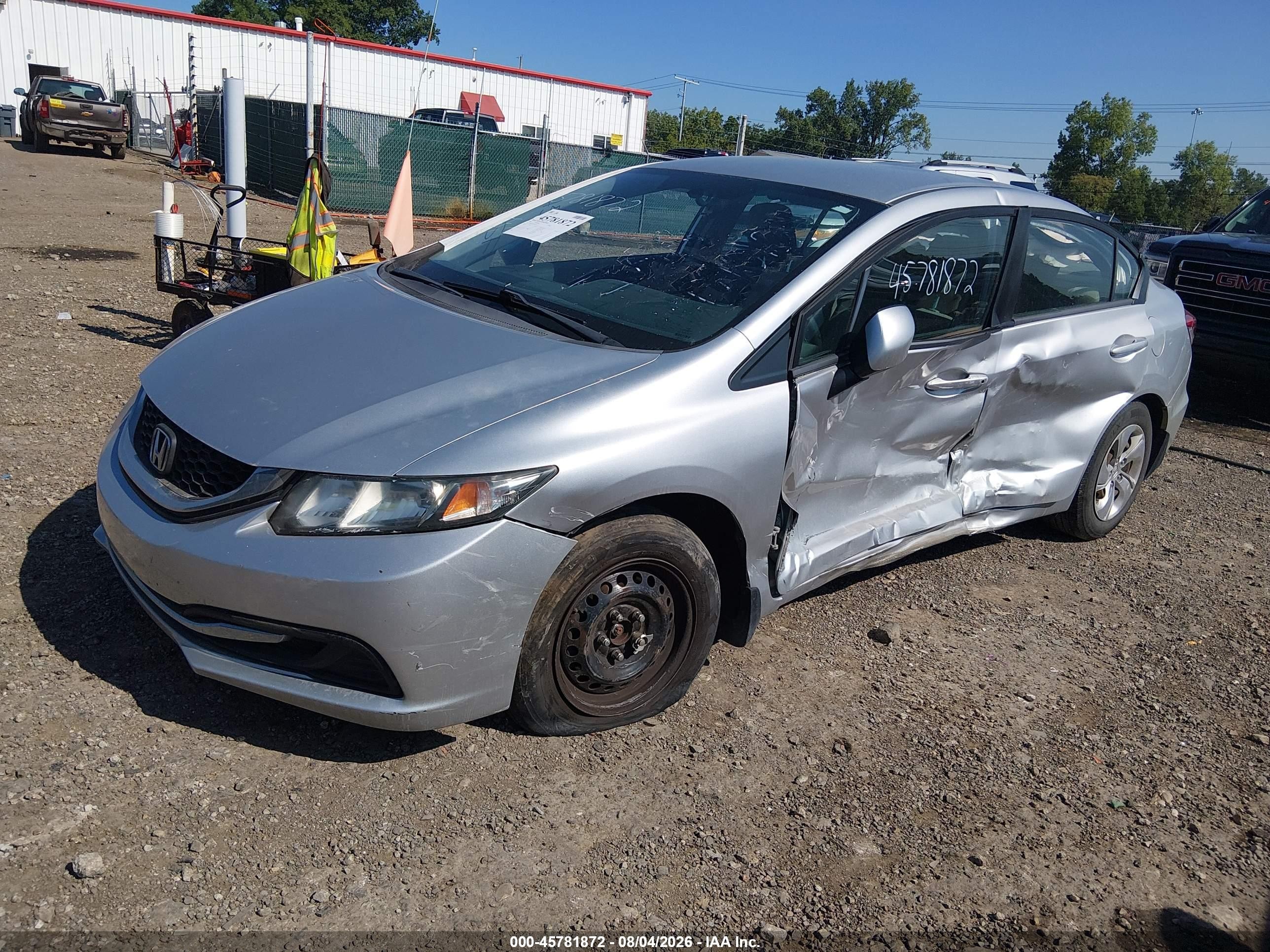 2013 Honda Civic Lx Silver vin: 19XFB2F59DE090104