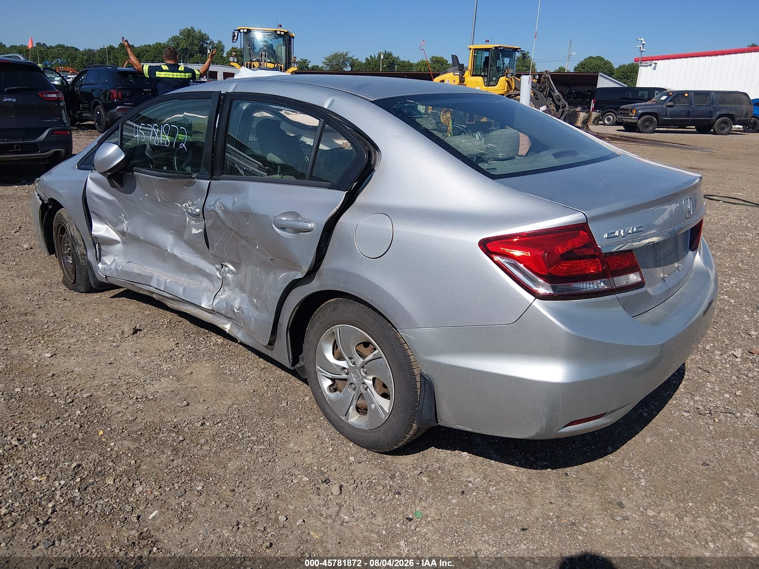 2013 Honda Civic Lx Silver vin: 19XFB2F59DE090104