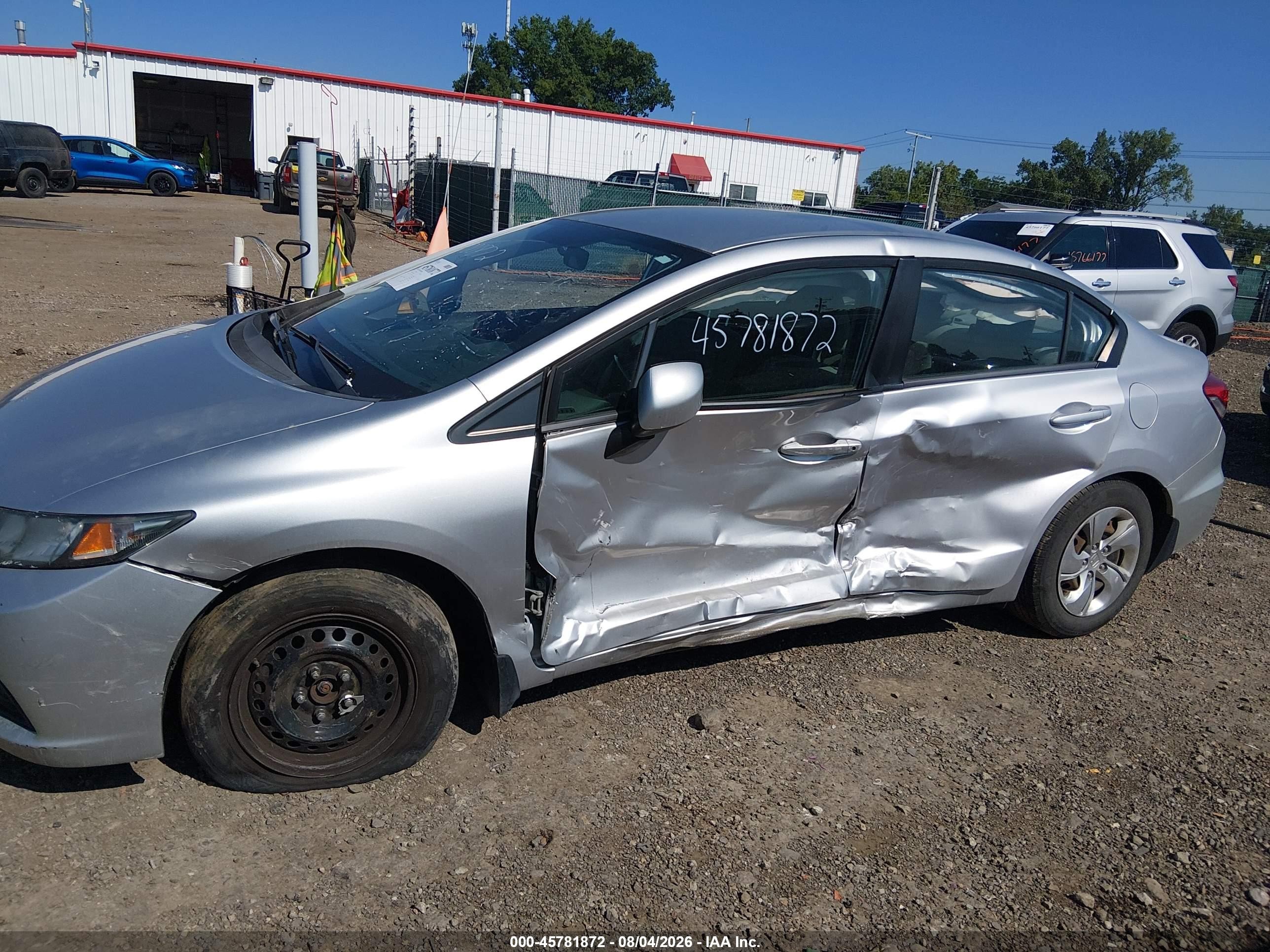 2013 Honda Civic Lx Silver vin: 19XFB2F59DE090104