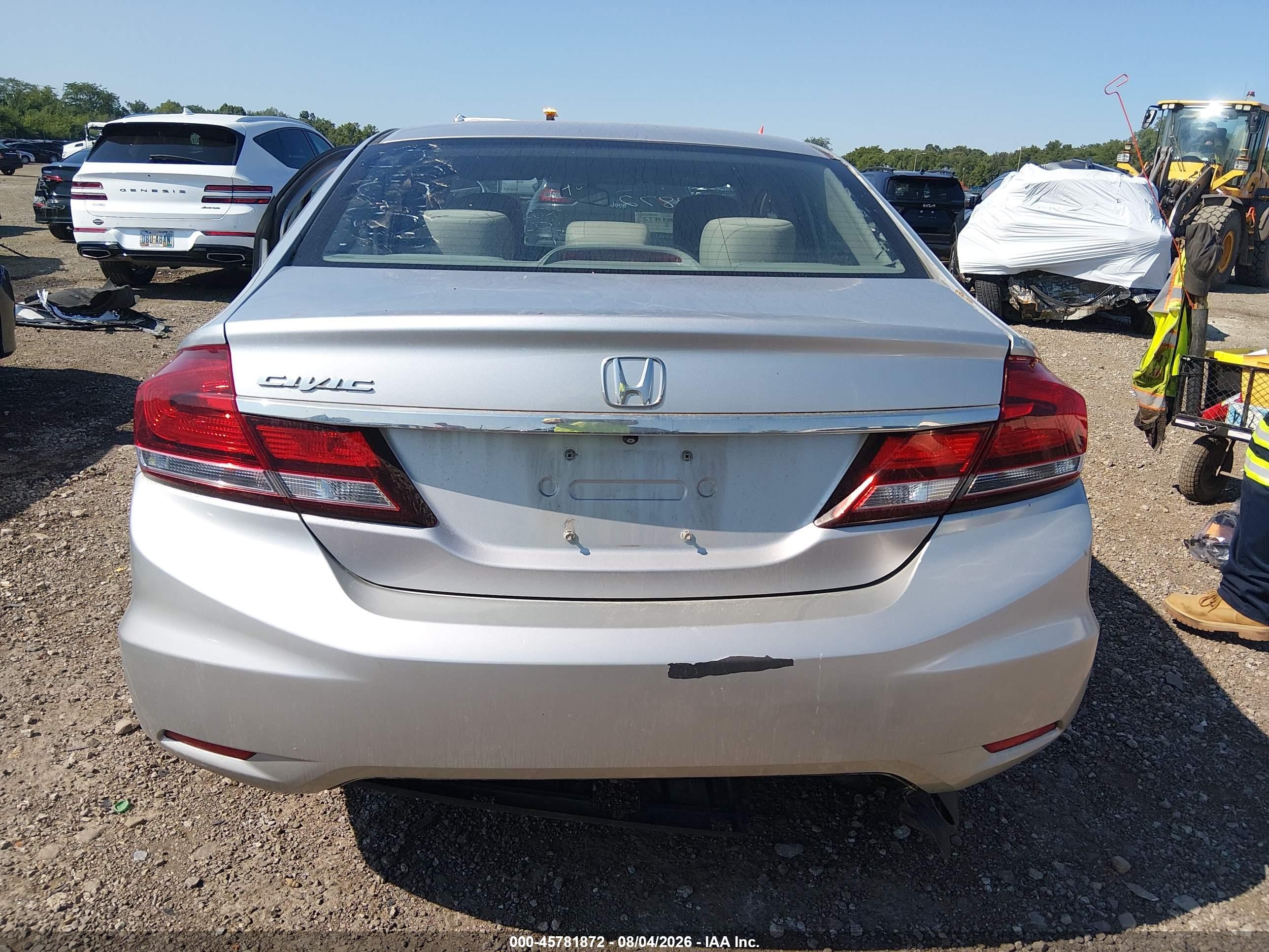 2013 Honda Civic Lx Silver vin: 19XFB2F59DE090104