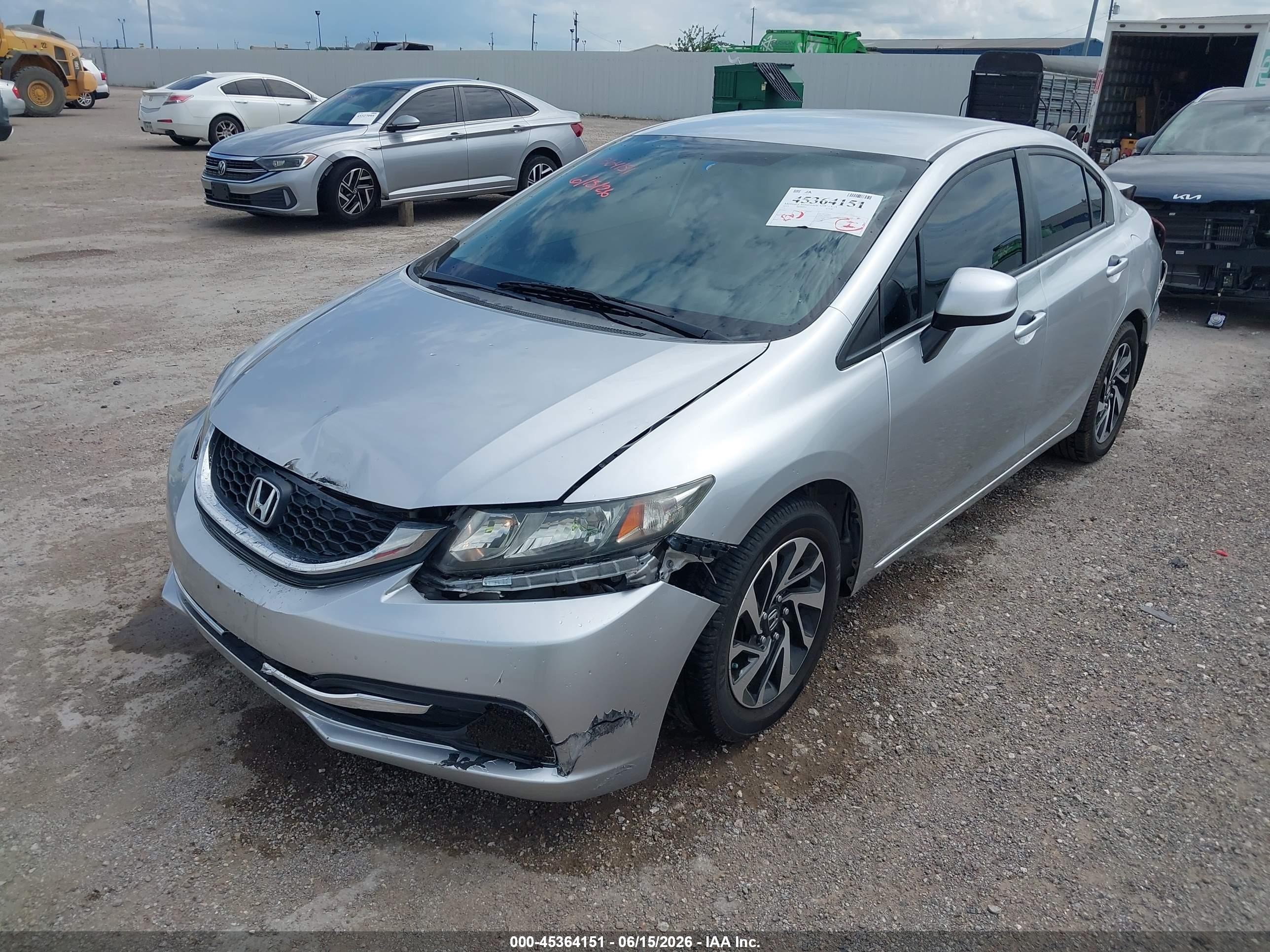 2013 Honda Civic Lx Серебряный vin: 19XFB2F59DE093911