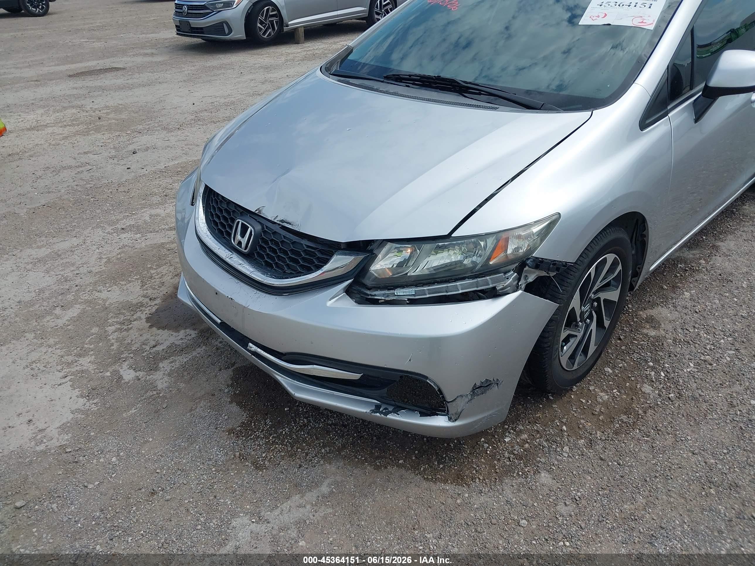 2013 Honda Civic Lx Серебряный vin: 19XFB2F59DE093911