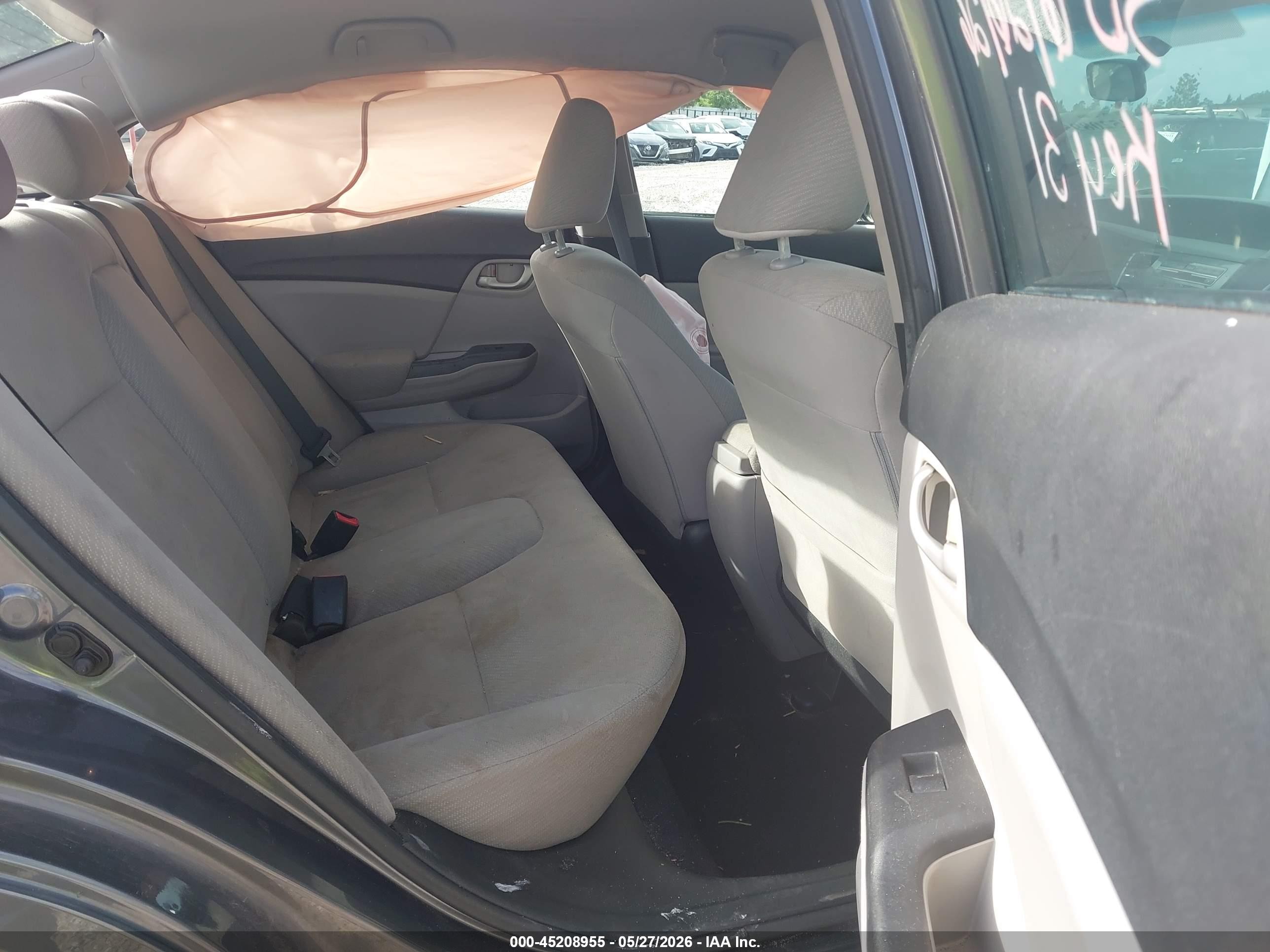 2013 Honda Civic Lx Gray vin: 19XFB2F59DE095996