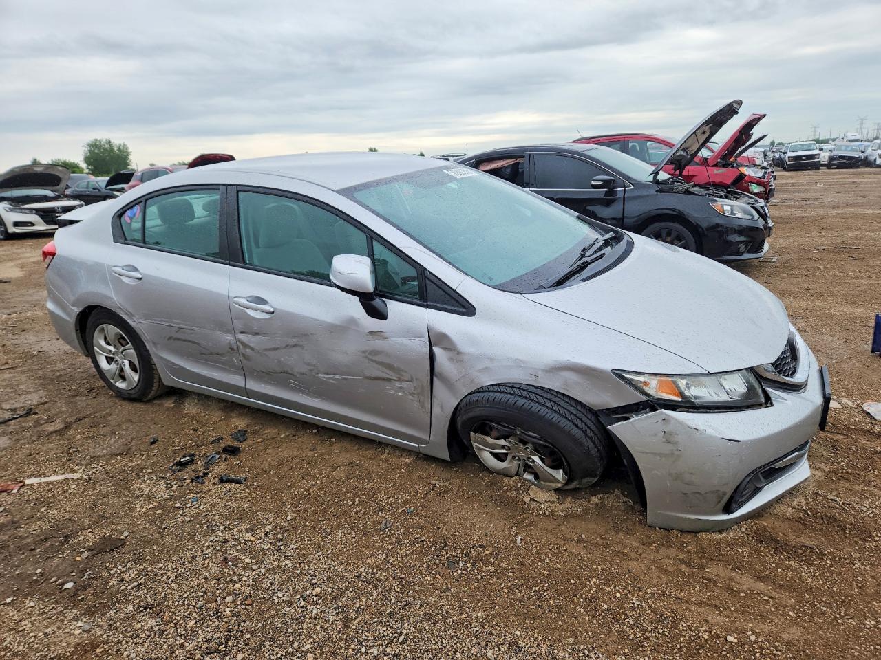 2013 Honda Civic Lx Серебряный vin: 19XFB2F59DE096291
