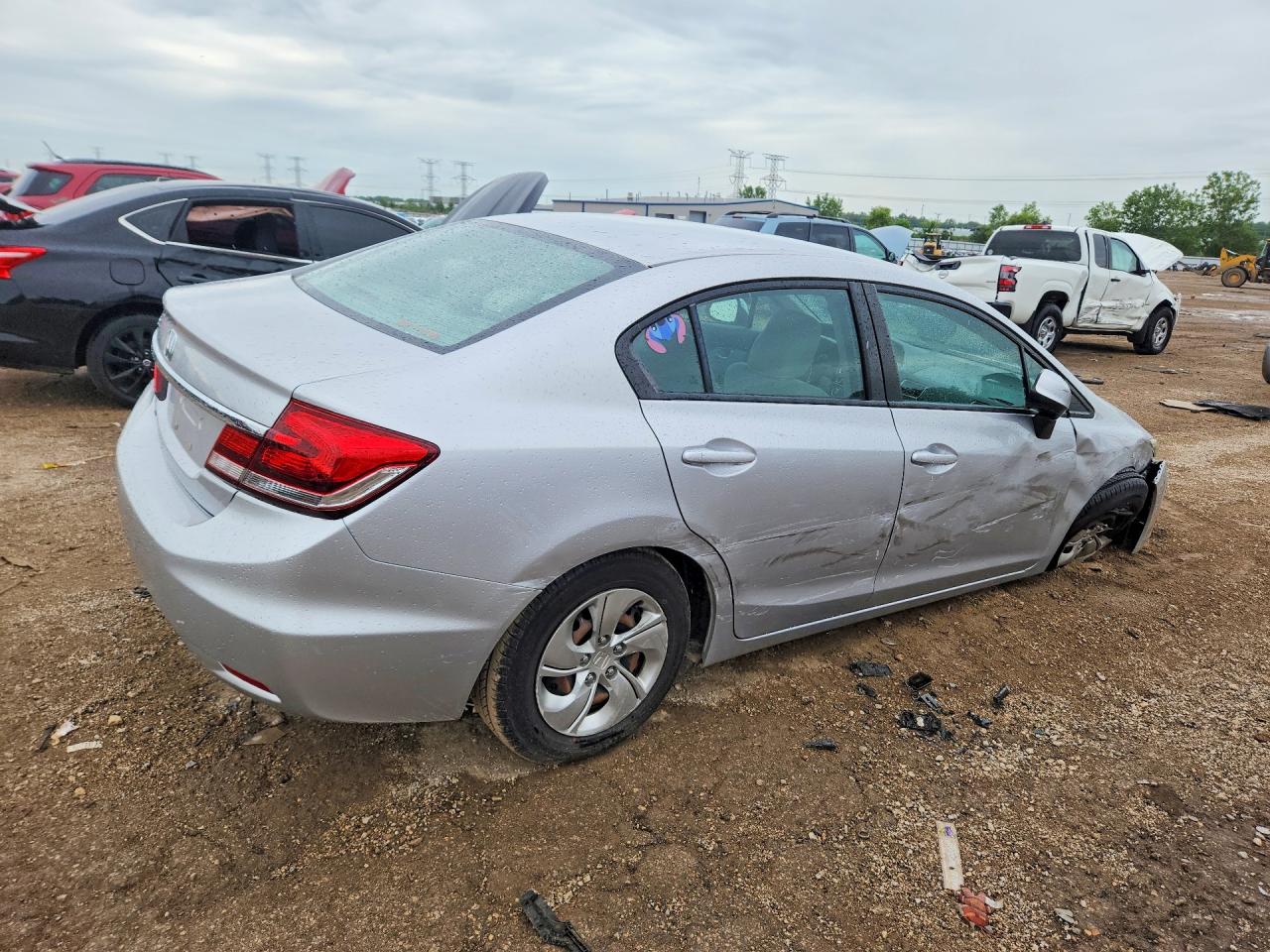 2013 Honda Civic Lx Серебряный vin: 19XFB2F59DE096291