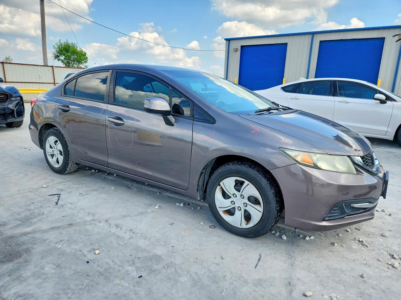 2013 Honda Civic Lx Gray vin: 19XFB2F59DE201458