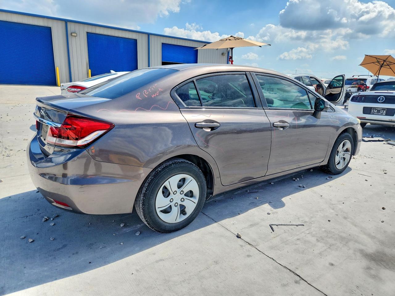 2013 Honda Civic Lx Gray vin: 19XFB2F59DE201458