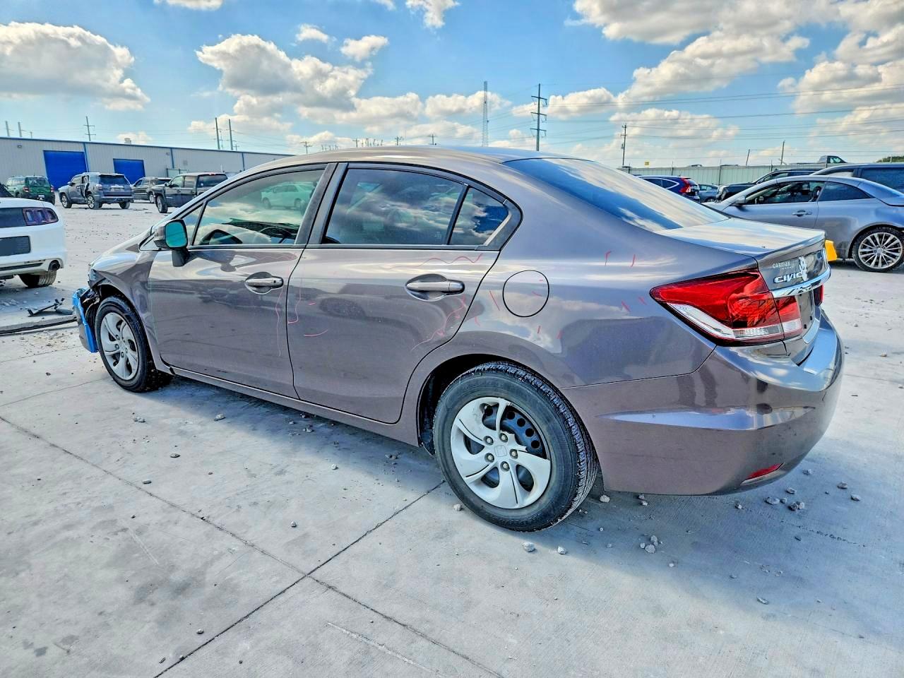2013 Honda Civic Lx Gray vin: 19XFB2F59DE201458
