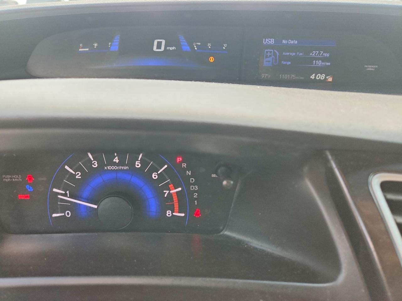 2013 Honda Civic Lx Gray vin: 19XFB2F59DE201458