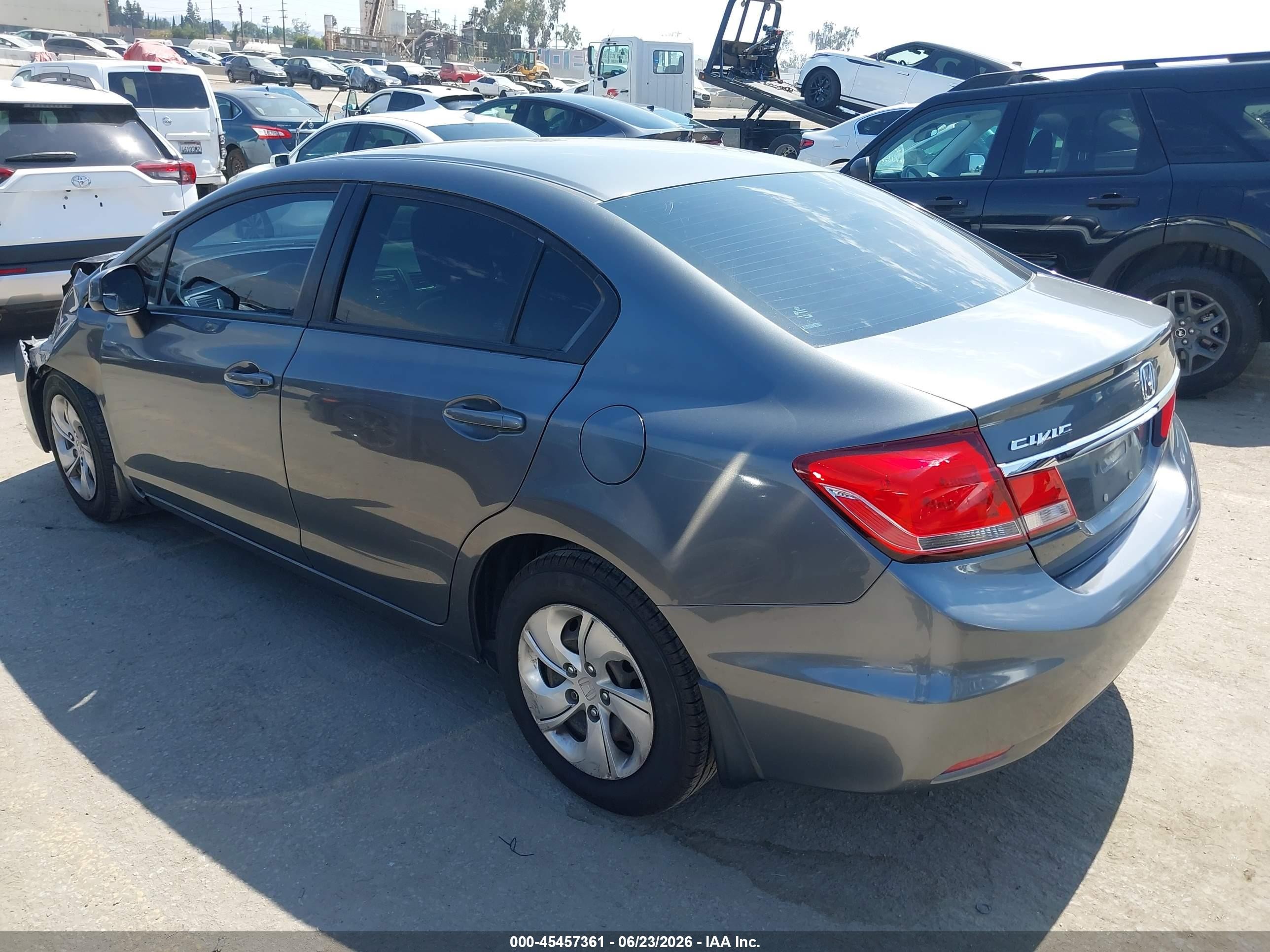 2013 Honda Civic Lx Серый vin: 19XFB2F59DE207664