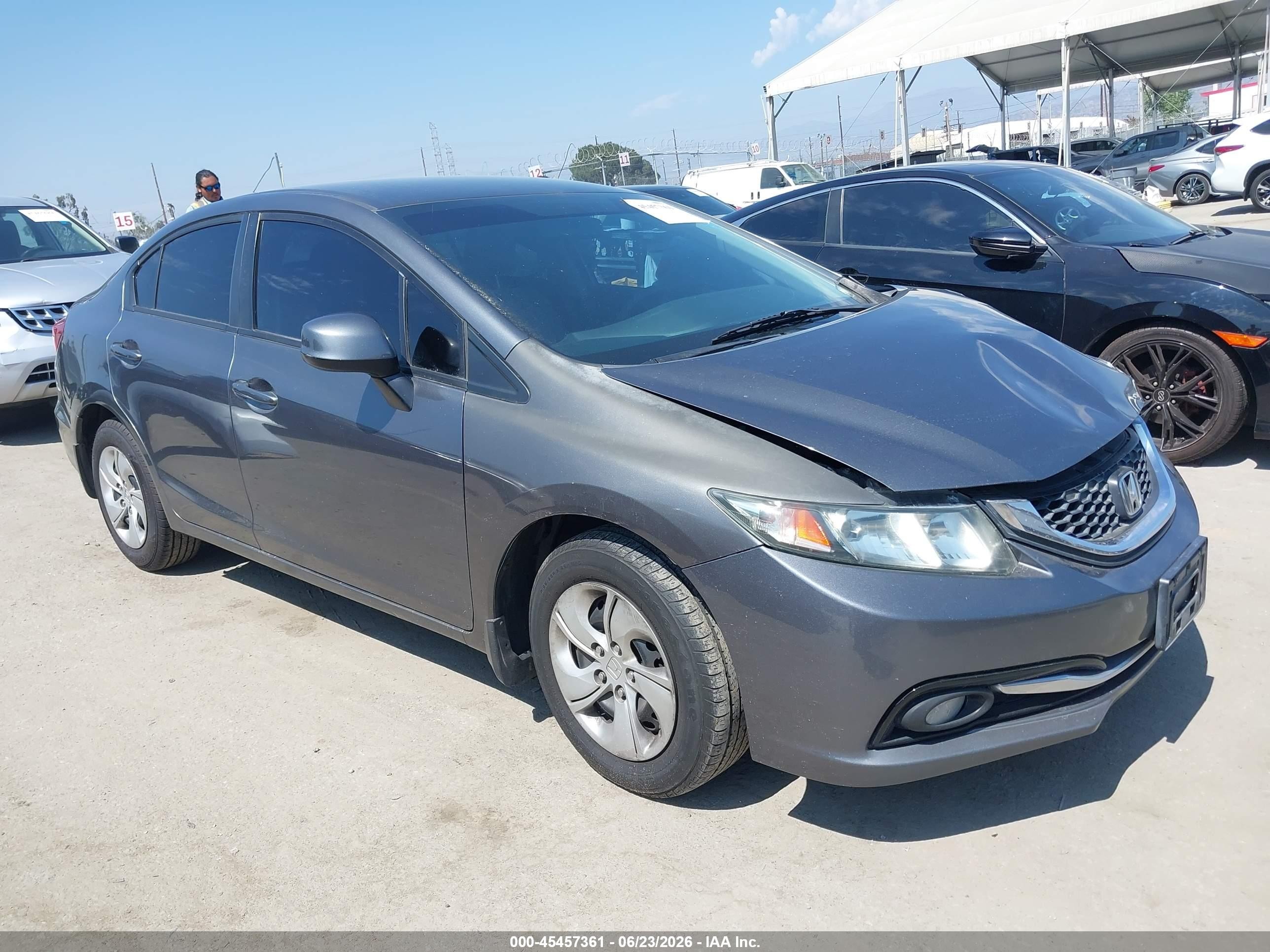 2013 Honda Civic Lx Серый vin: 19XFB2F59DE207664