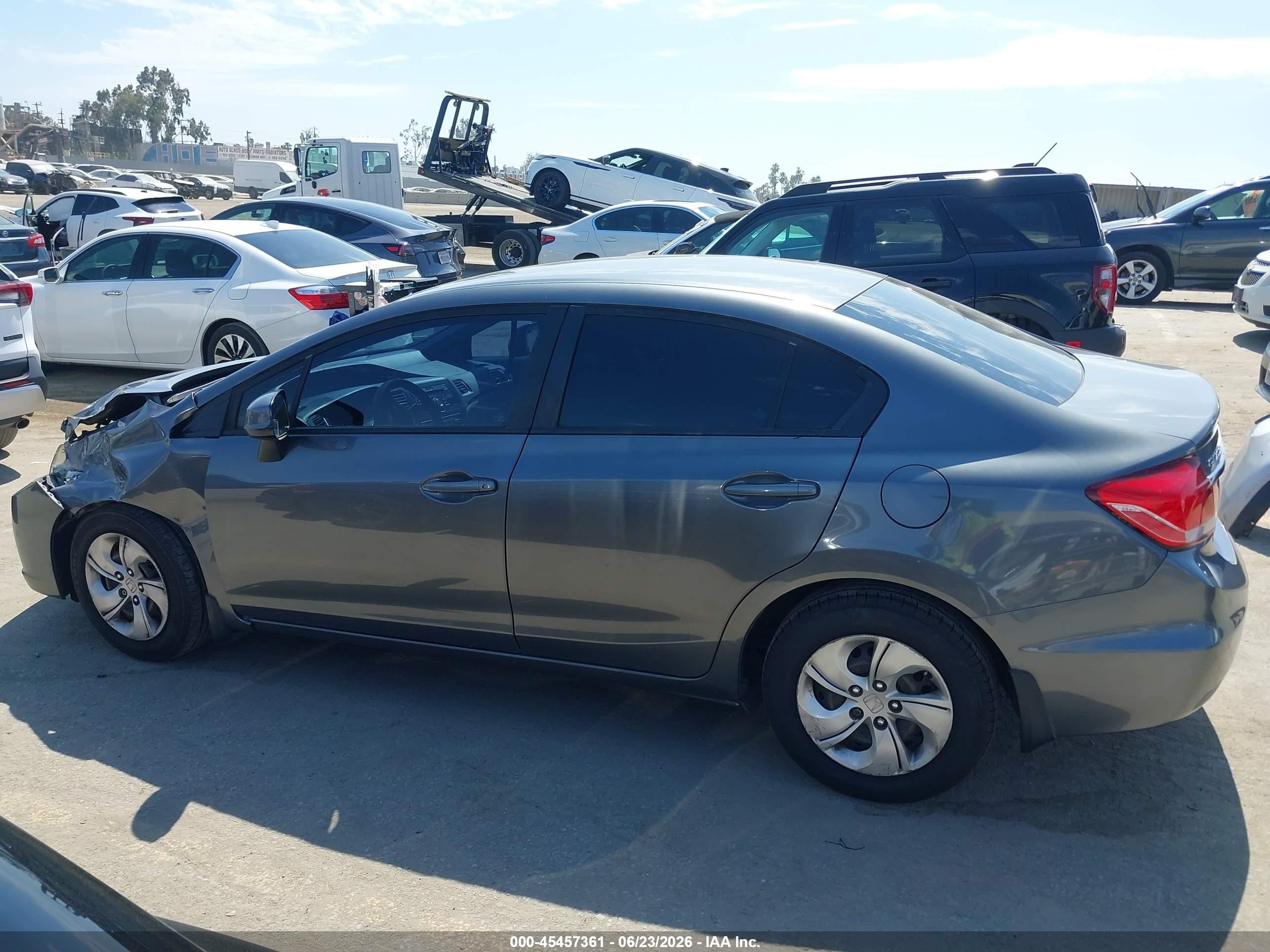 2013 Honda Civic Lx Серый vin: 19XFB2F59DE207664