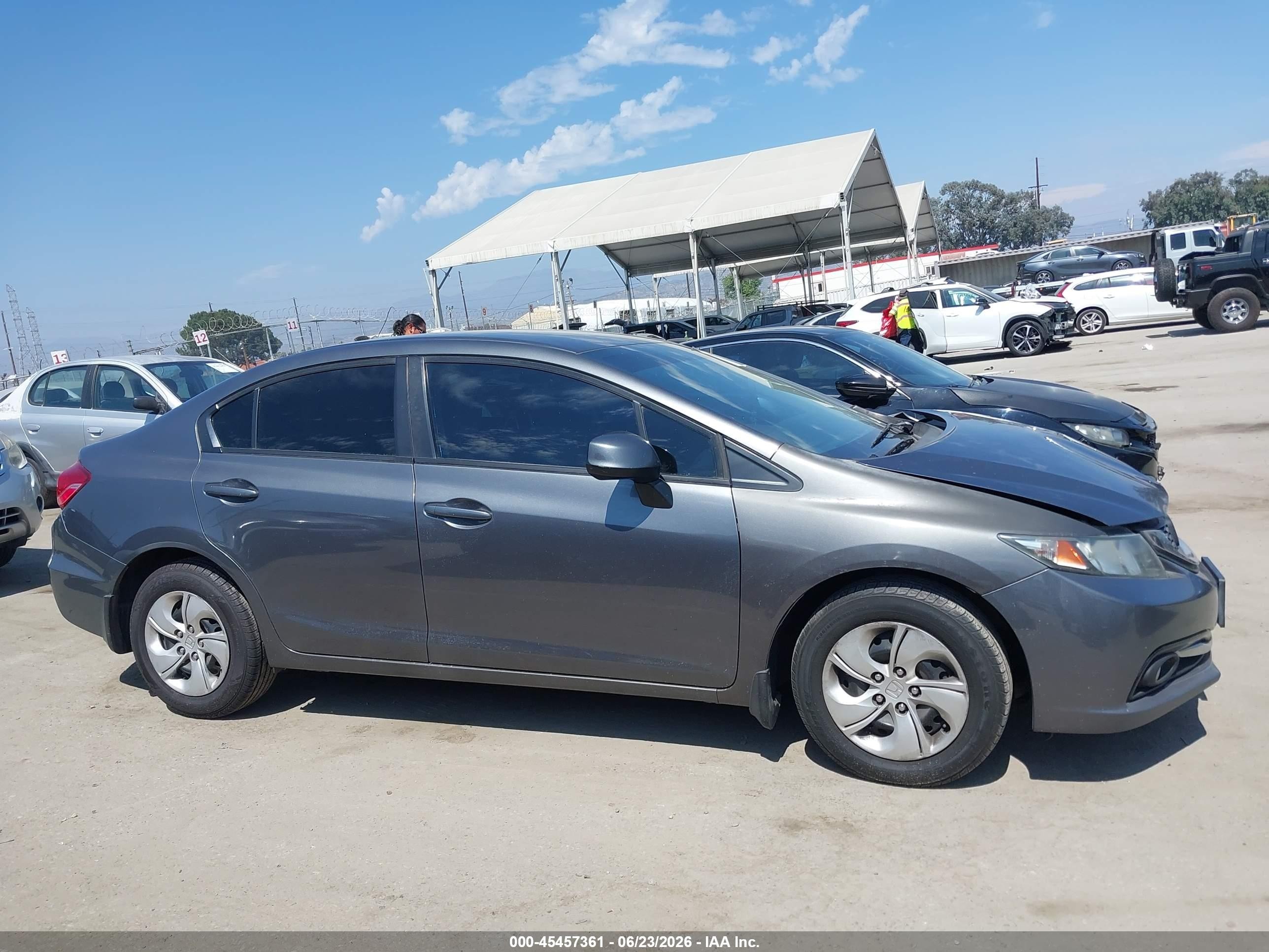 2013 Honda Civic Lx Серый vin: 19XFB2F59DE207664