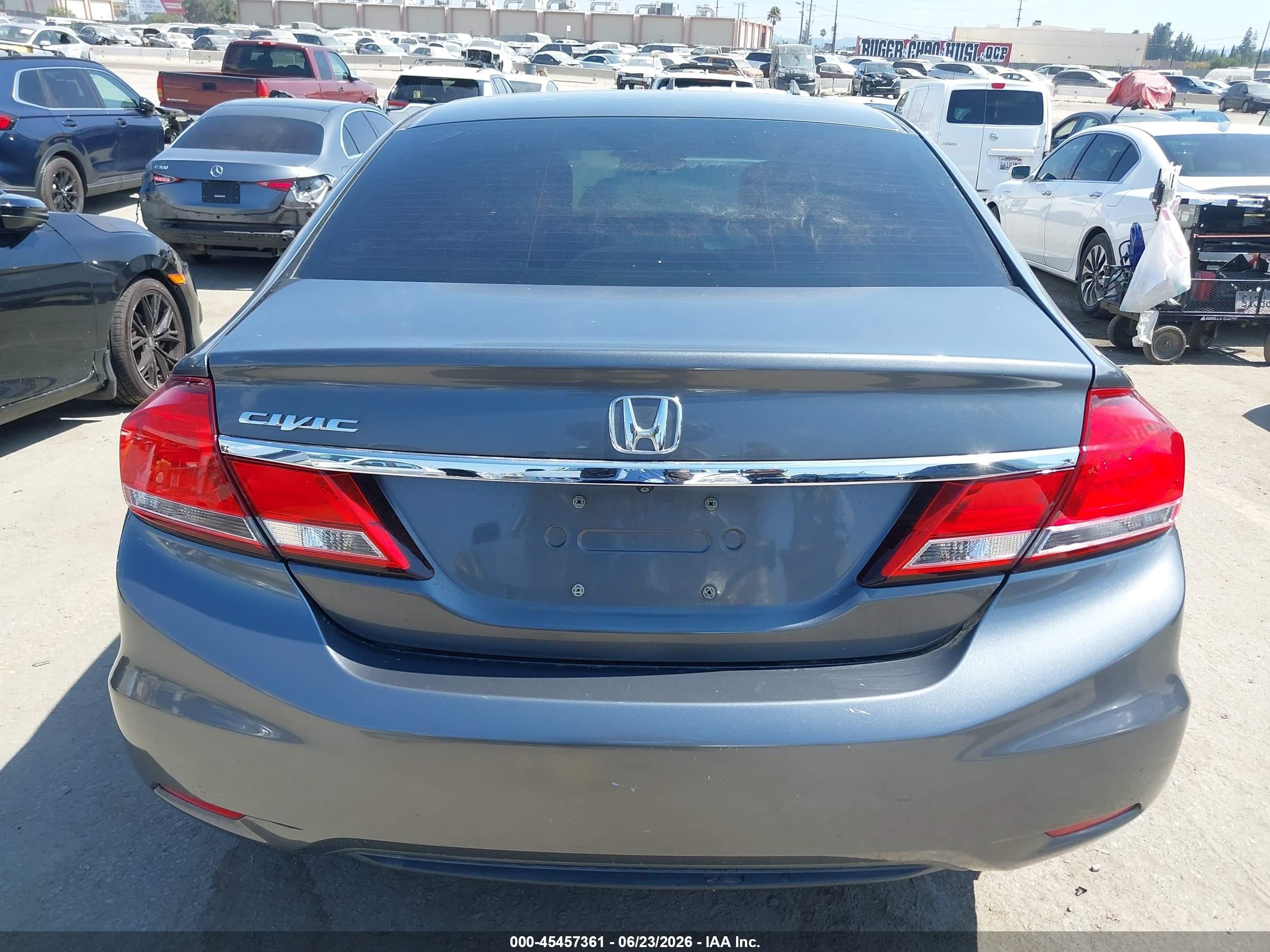 2013 Honda Civic Lx Серый vin: 19XFB2F59DE207664