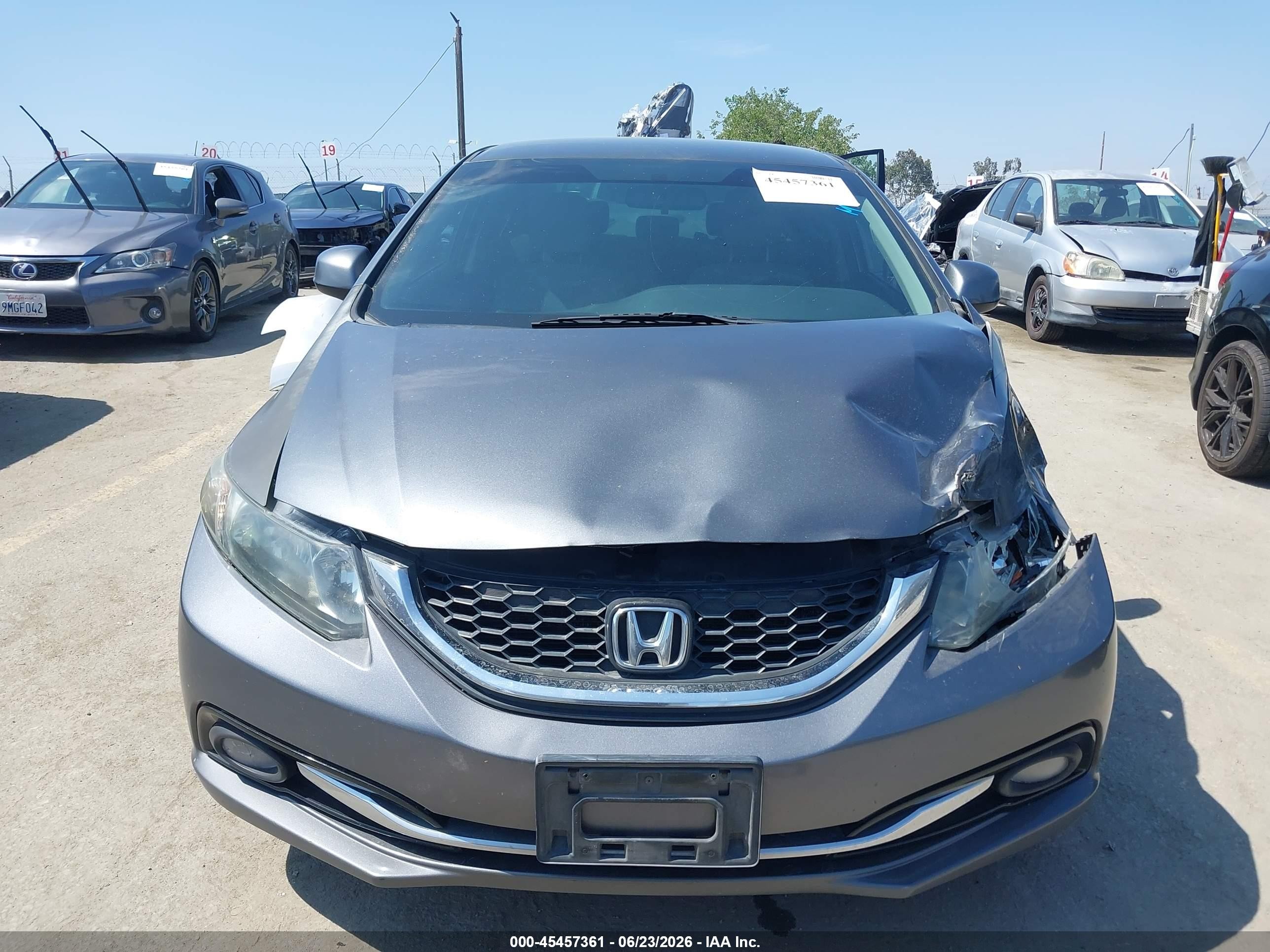 2013 Honda Civic Lx Серый vin: 19XFB2F59DE207664
