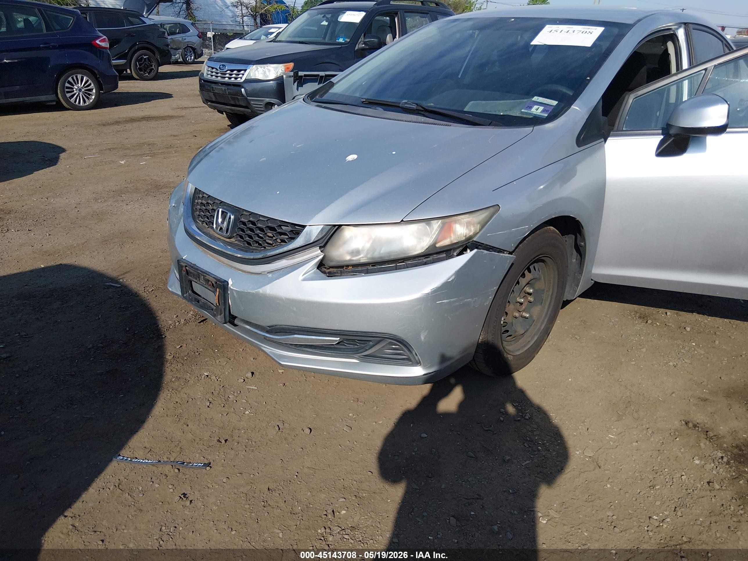 2013 Honda Civic Lx Silver vin: 19XFB2F59DE215800