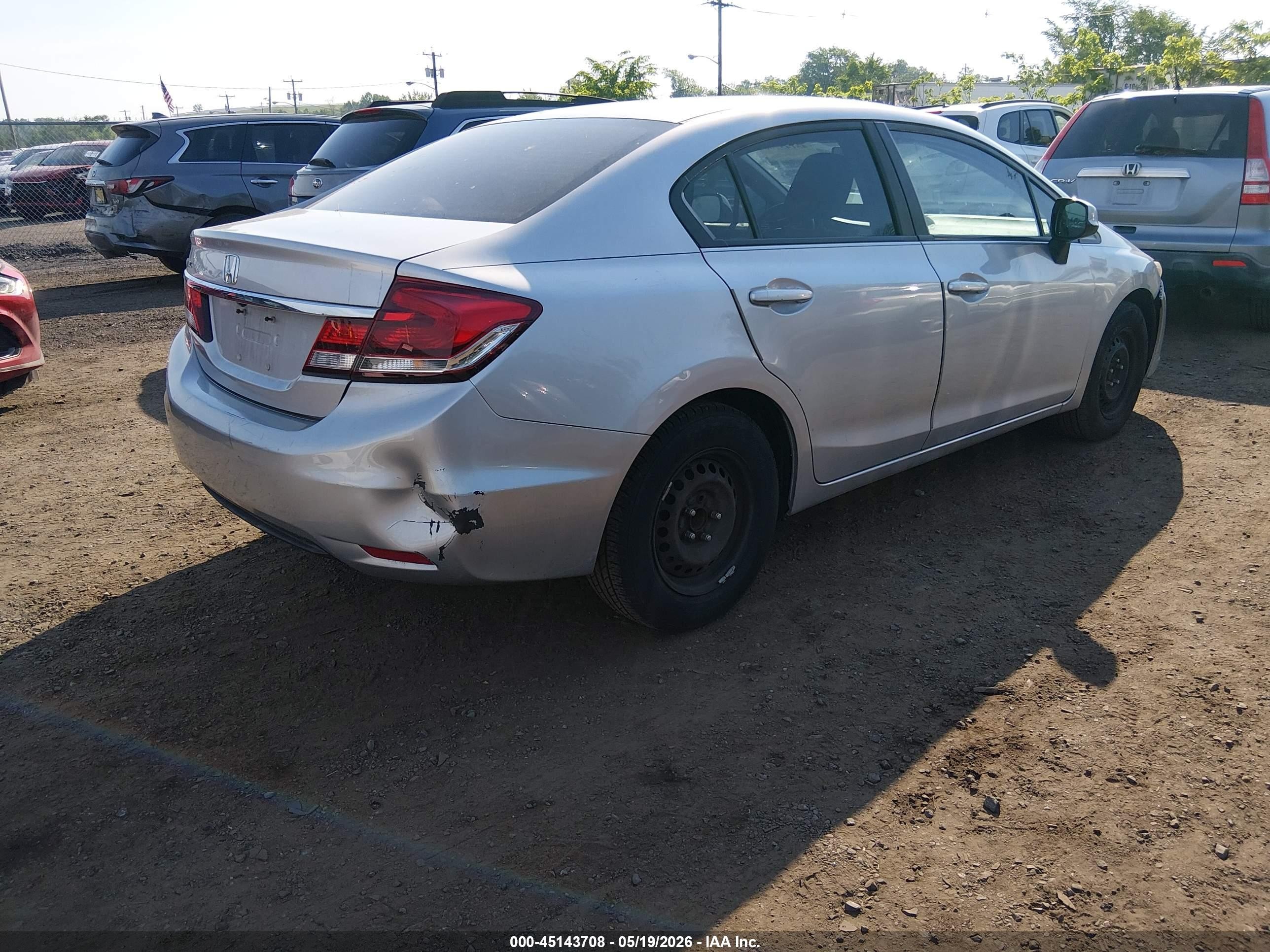 2013 Honda Civic Lx Silver vin: 19XFB2F59DE215800