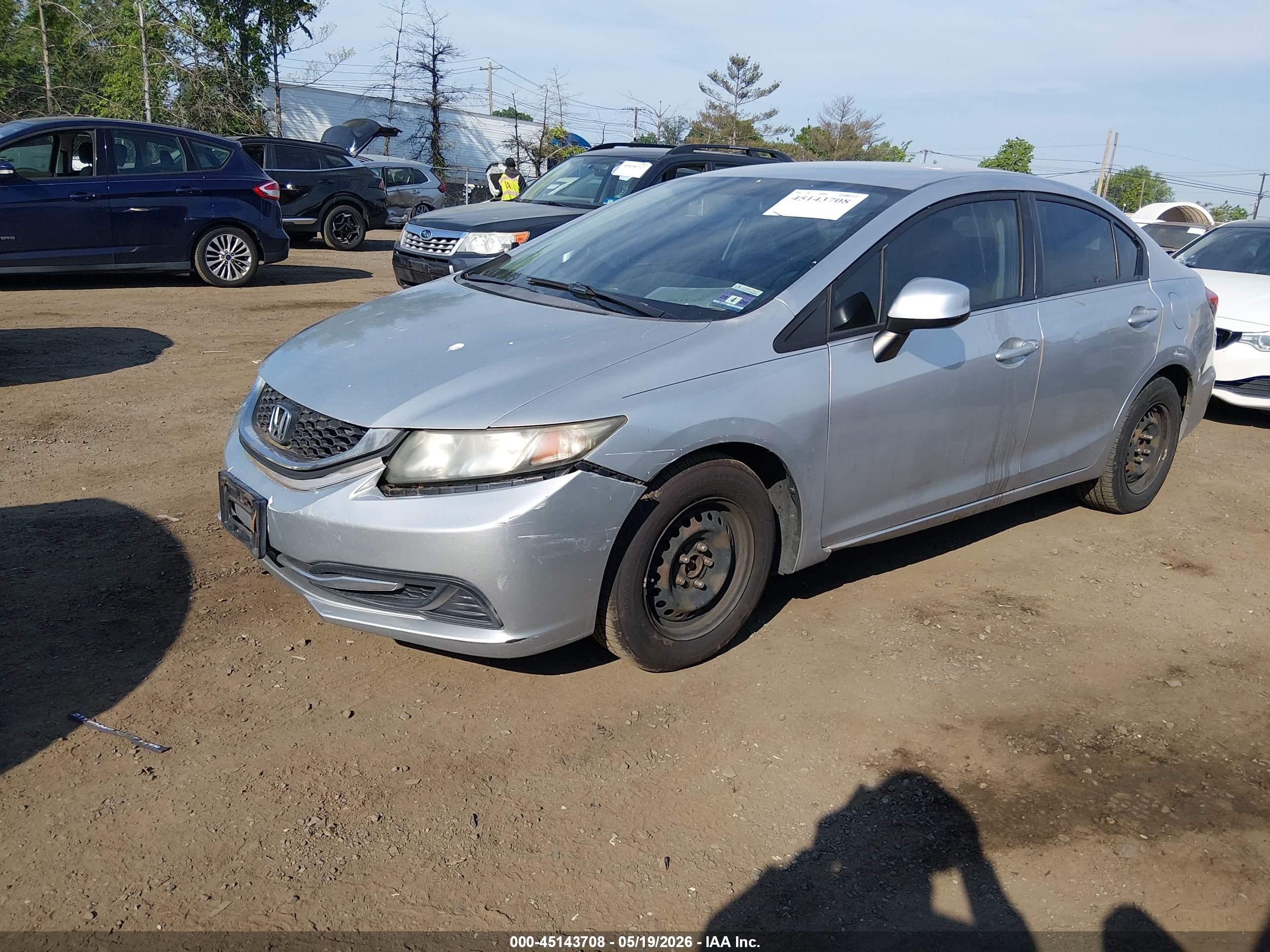 2013 Honda Civic Lx Silver vin: 19XFB2F59DE215800